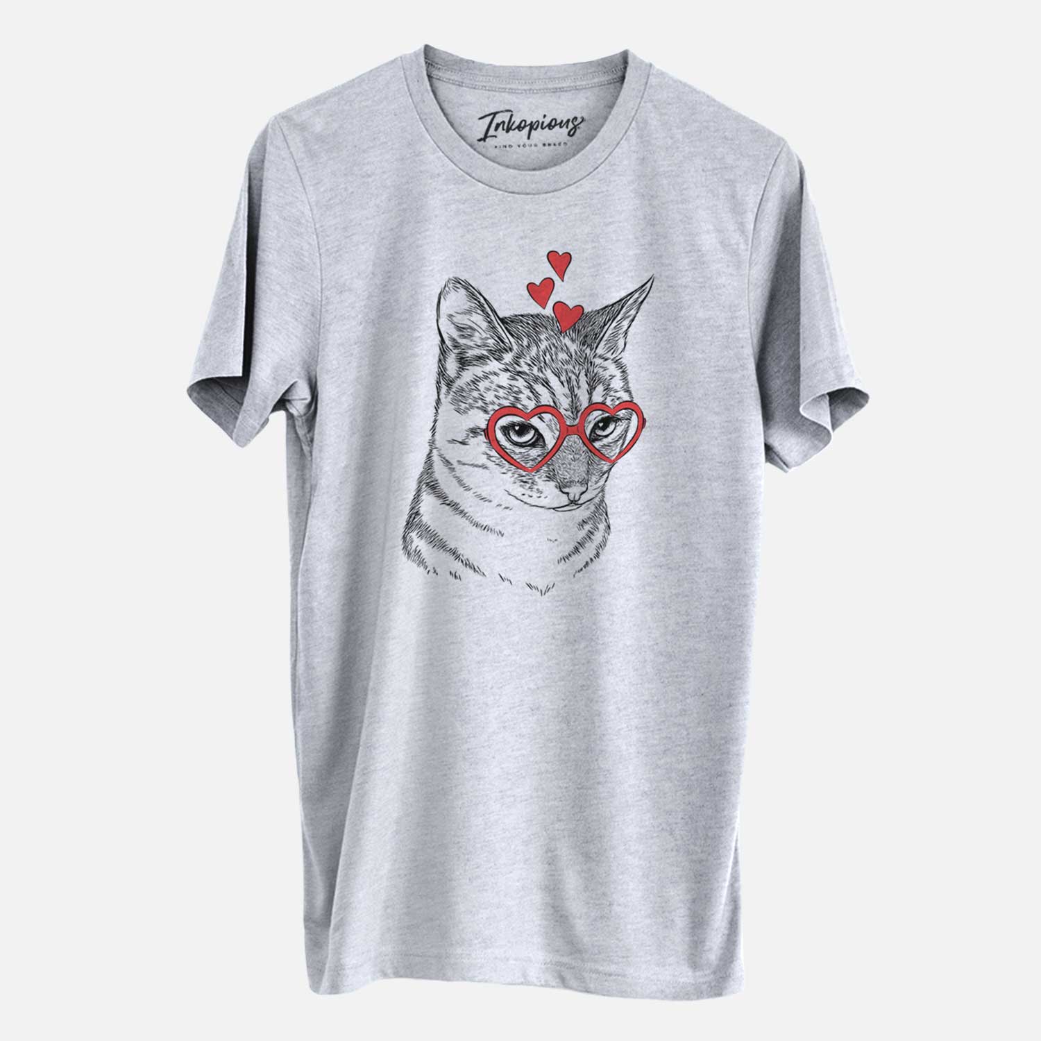 Valentine Dora the Tabby Cat - Unisex Crewneck