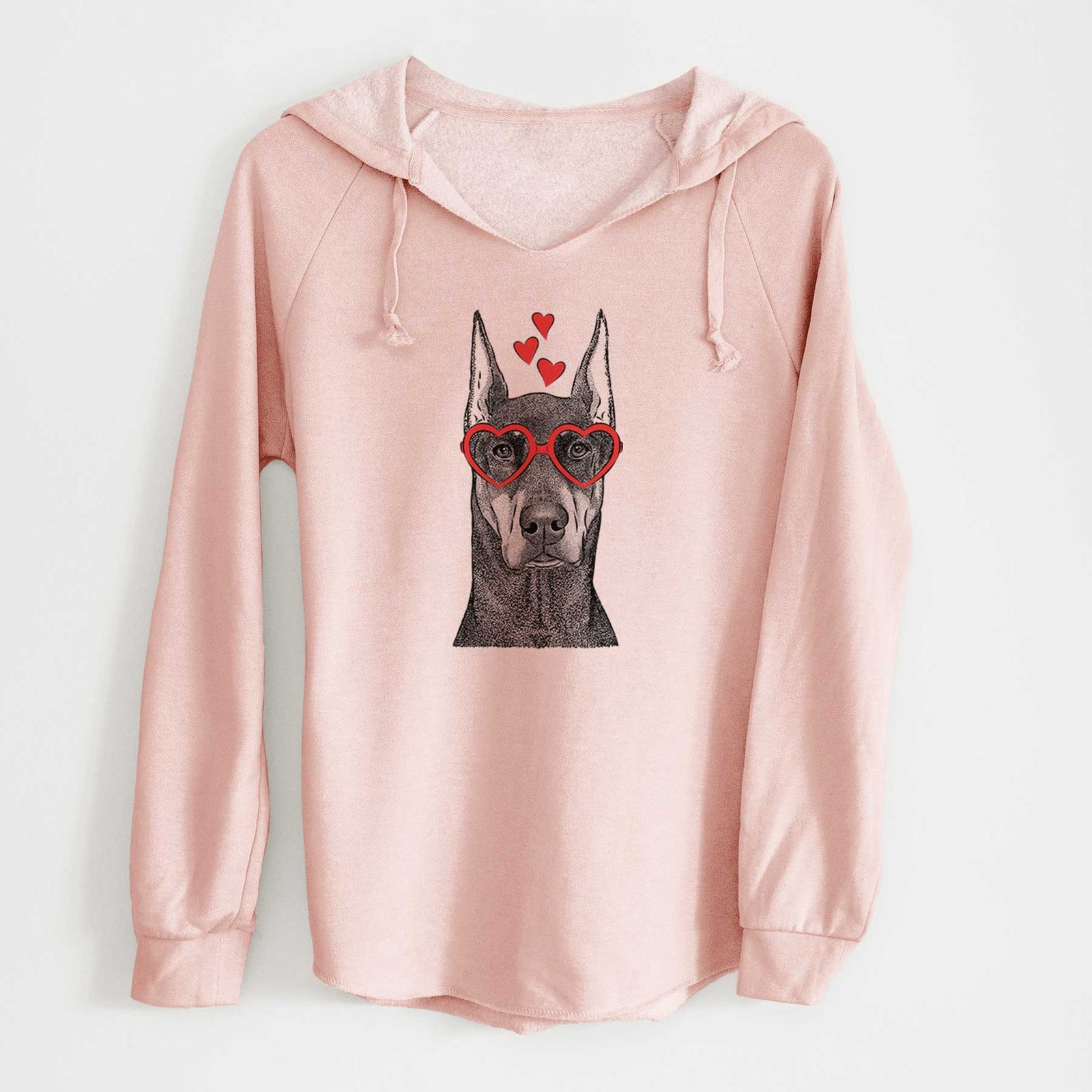 Valentine Drake the Doberman Pinscher - Cali Wave Hooded Sweatshirt
