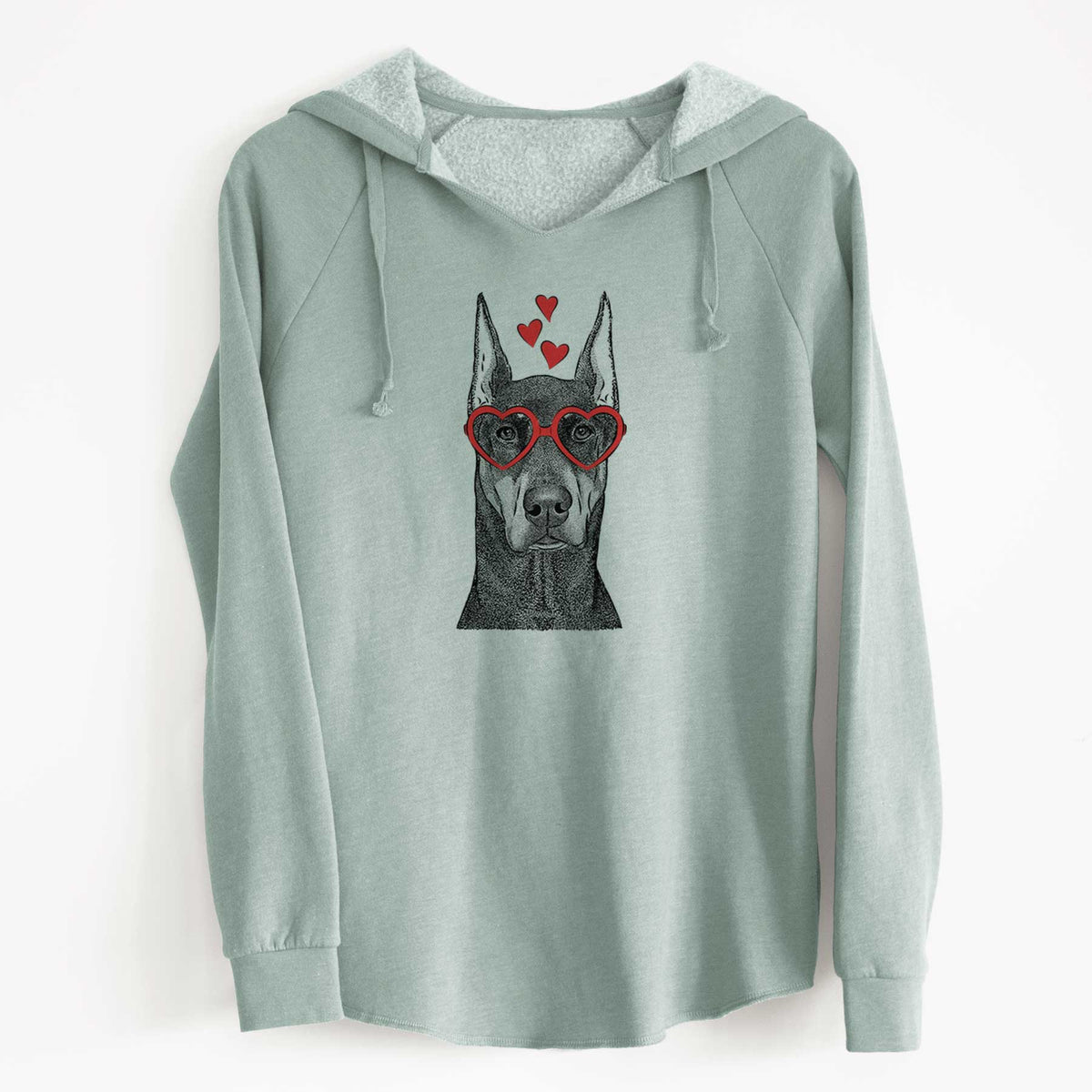 Valentine Drake the Doberman Pinscher - Cali Wave Hooded Sweatshirt