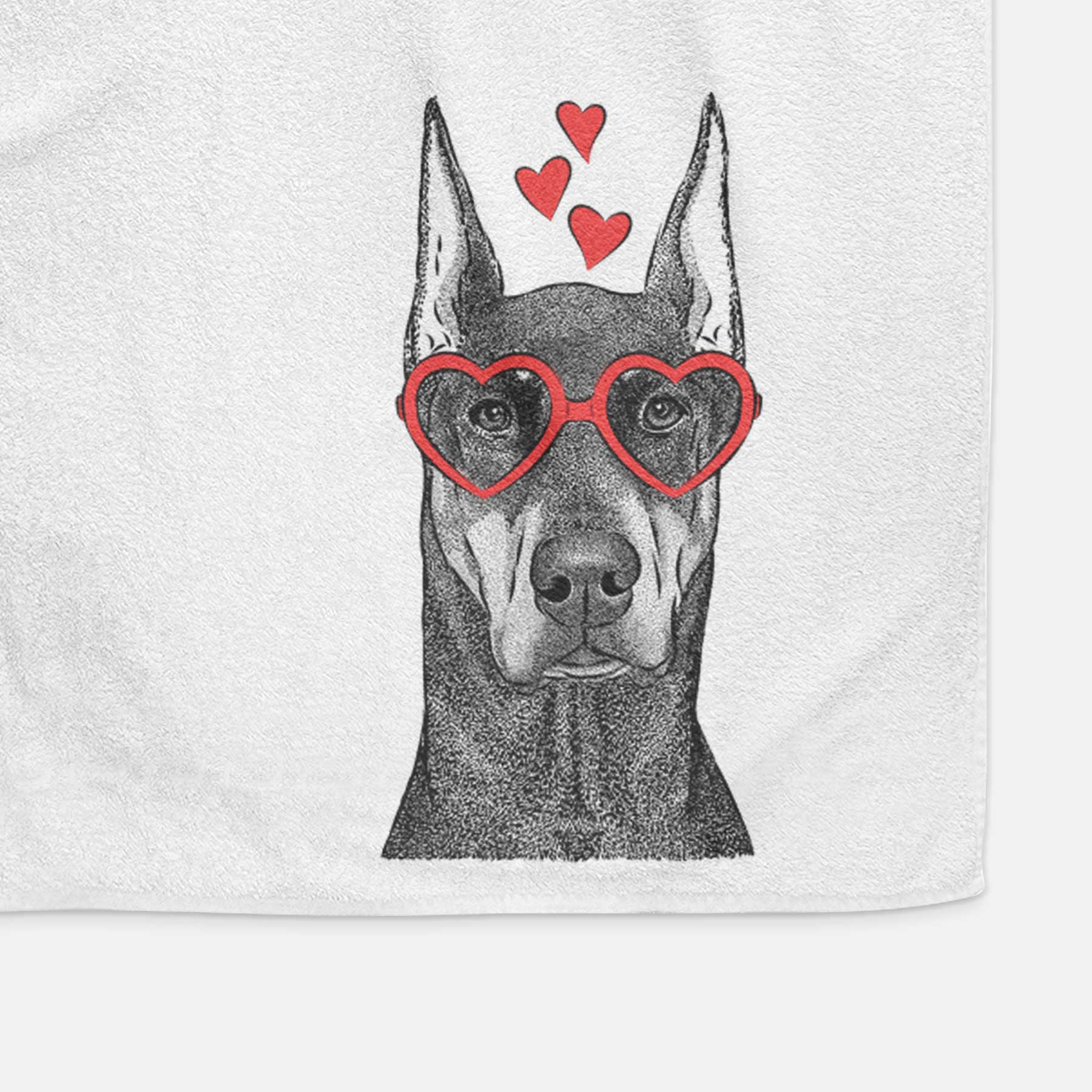 Drake the Doberman Pinscher Decorative Hand Towel