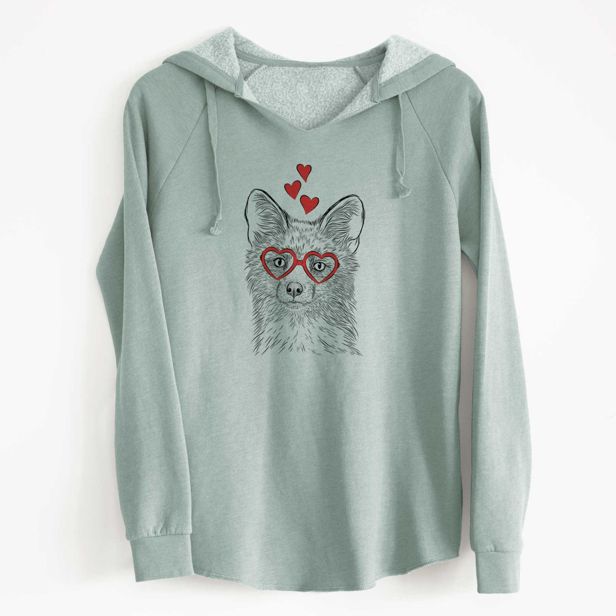 Valentine Drax the Red Fox - Cali Wave Hooded Sweatshirt
