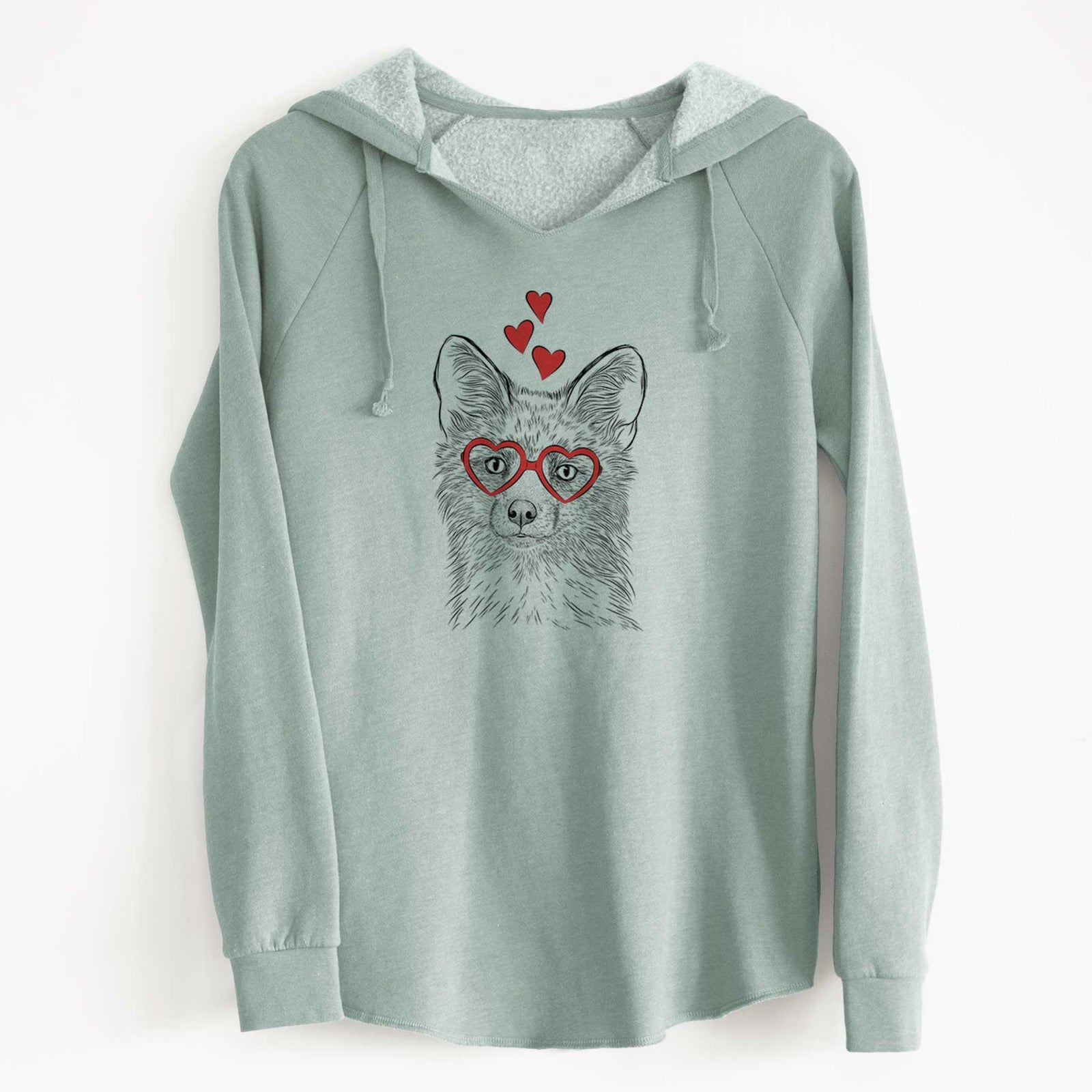Valentine Drax the Red Fox - Cali Wave Hooded Sweatshirt