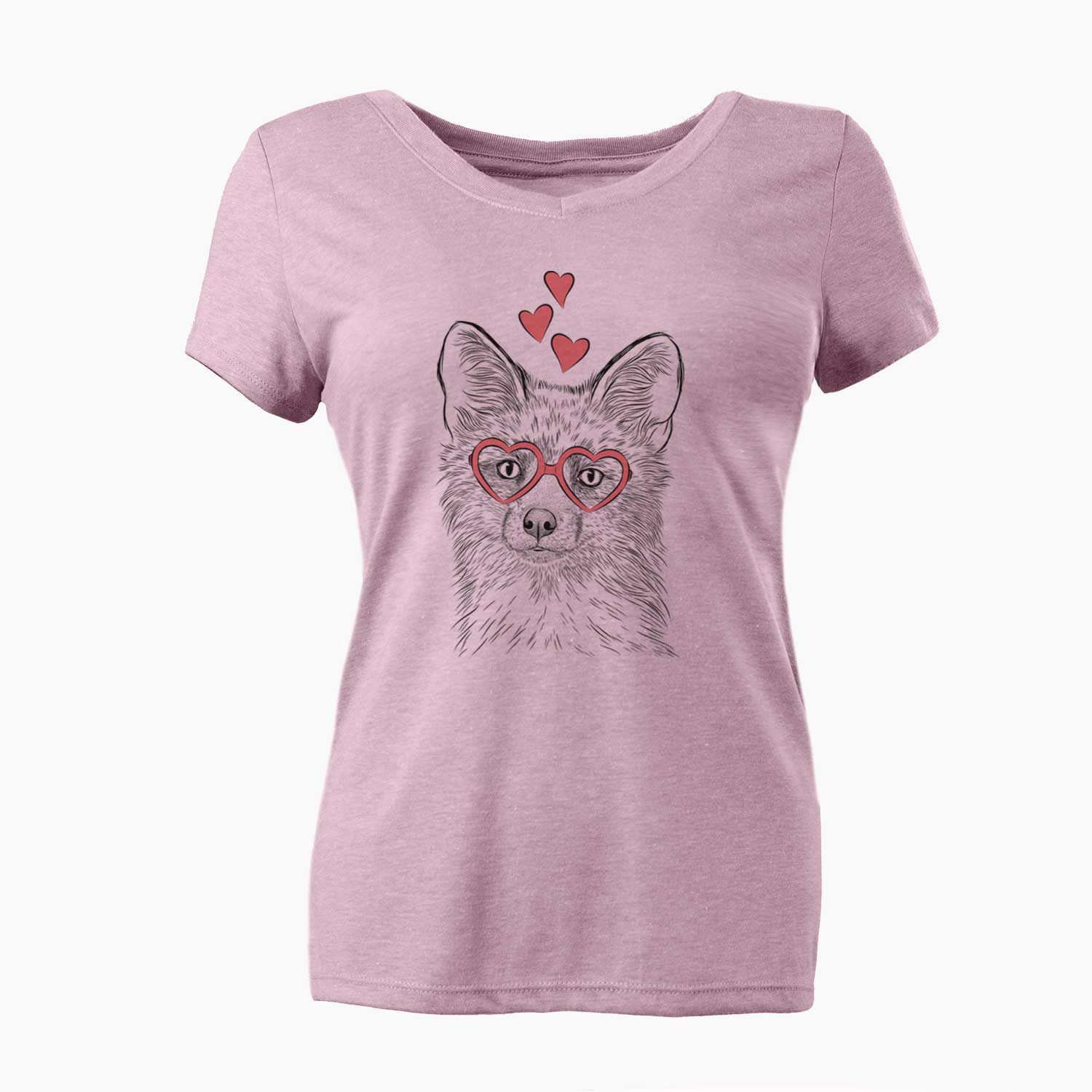 Valentine Drax the Red Fox - Women's V-neck Shirt