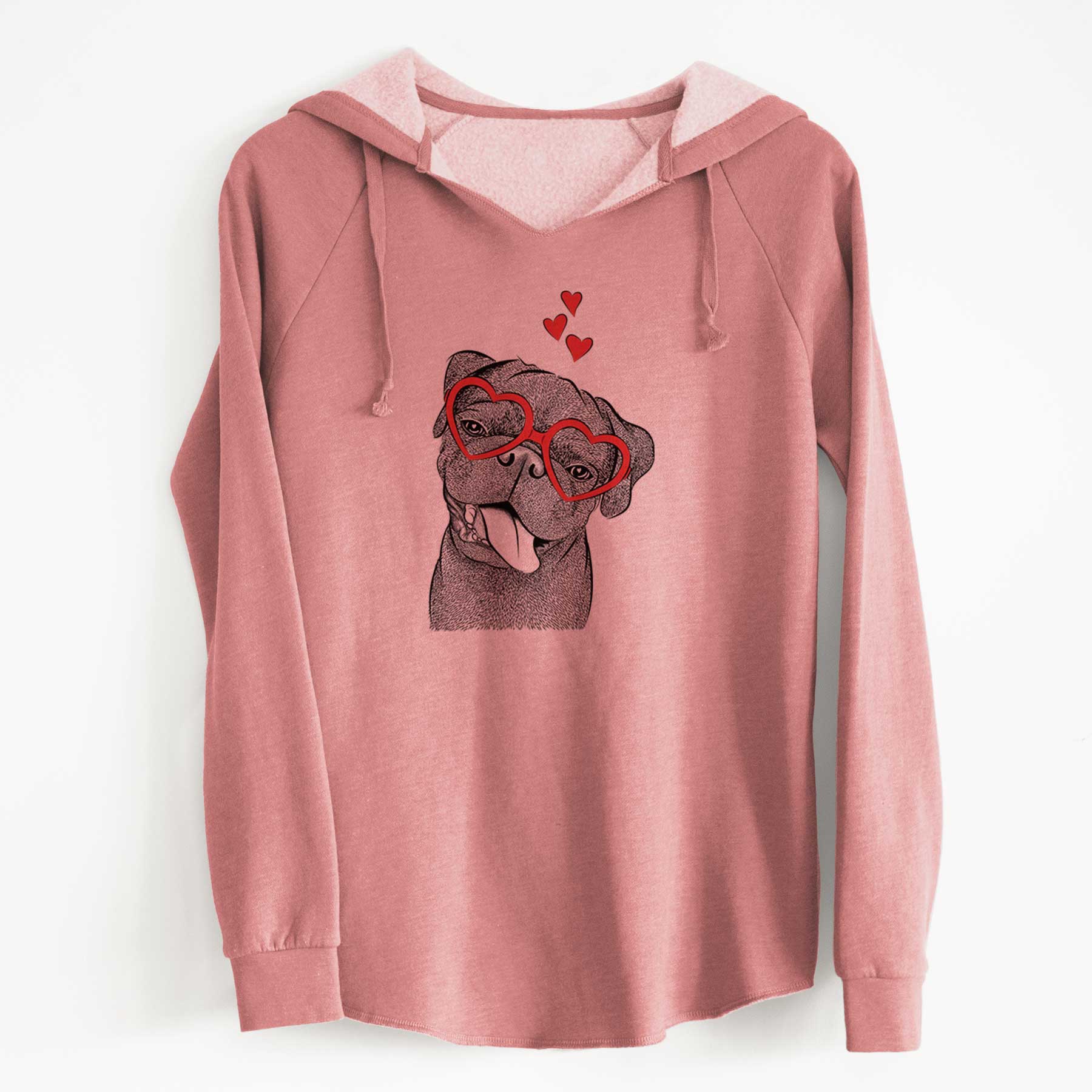 Valentine Dudley Danger the Pug - Cali Wave Hooded Sweatshirt