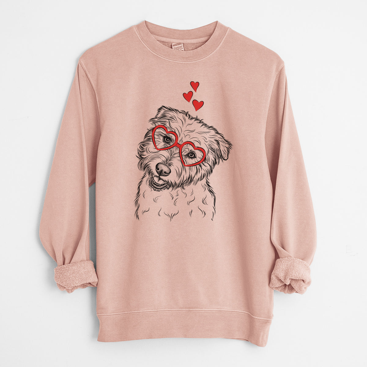 Valentine Duffy the Glen of Imaal Terrier - Unisex Pigment Dyed Crew Sweatshirt