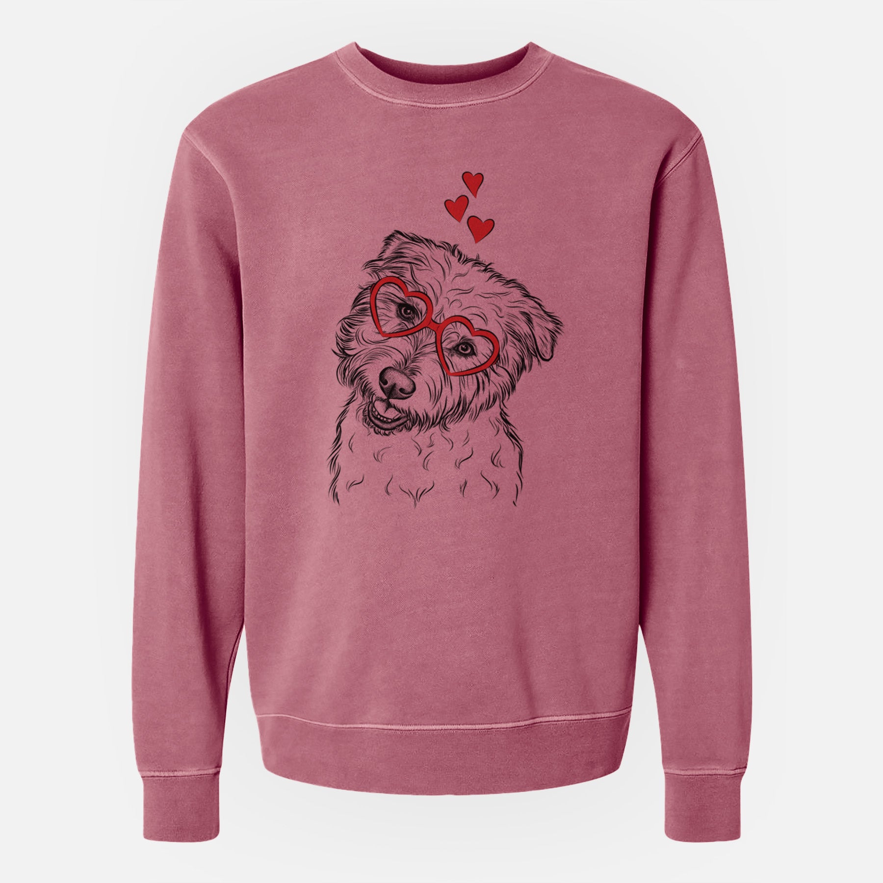 Valentine Duffy the Glen of Imaal Terrier - Unisex Pigment Dyed Crew Sweatshirt