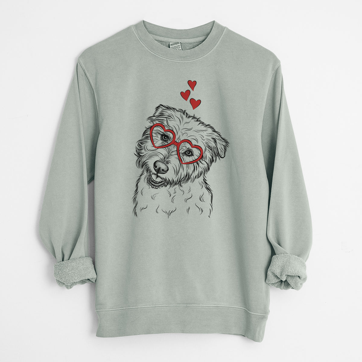 Valentine Duffy the Glen of Imaal Terrier - Unisex Pigment Dyed Crew Sweatshirt