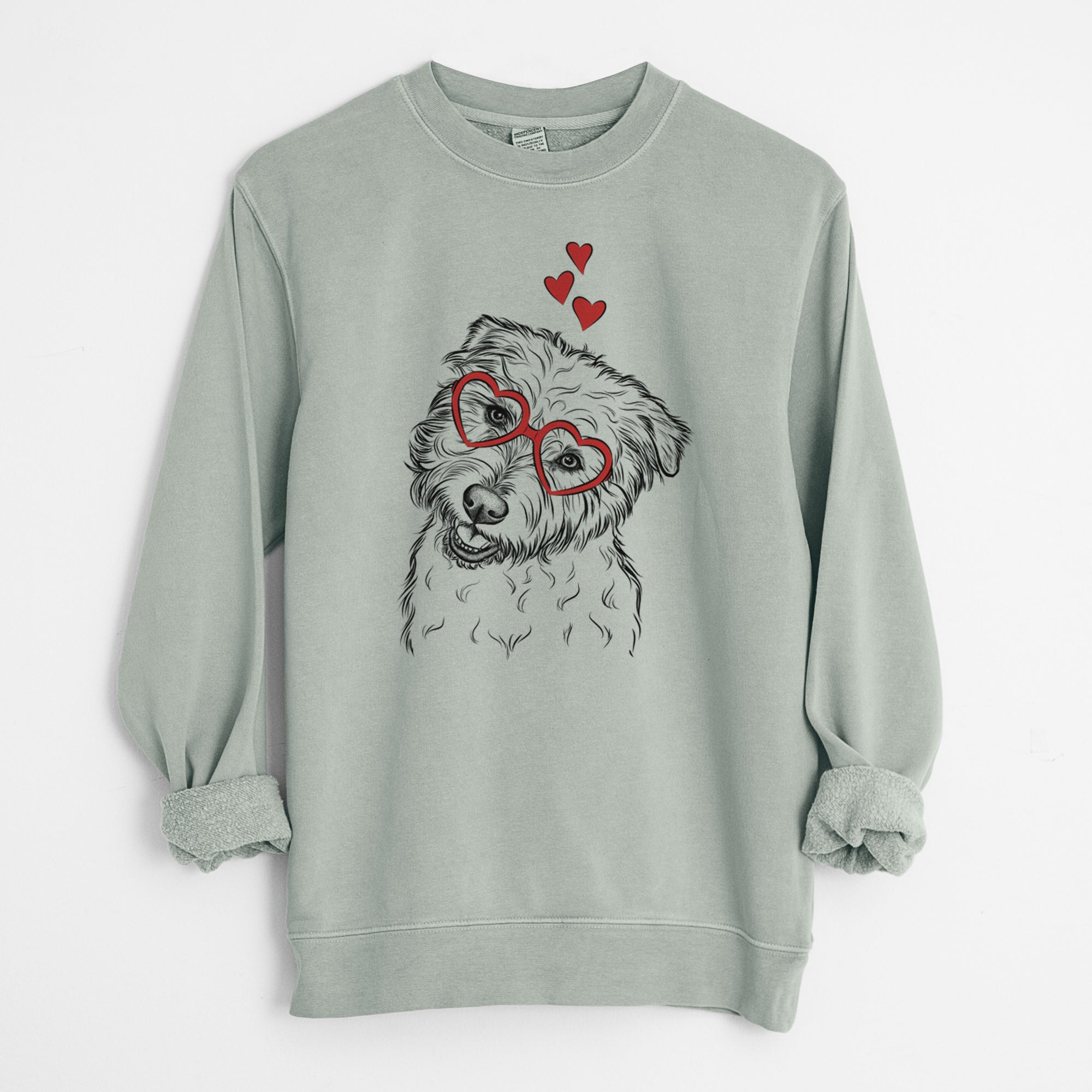 Valentine Duffy the Glen of Imaal Terrier - Unisex Pigment Dyed Crew Sweatshirt