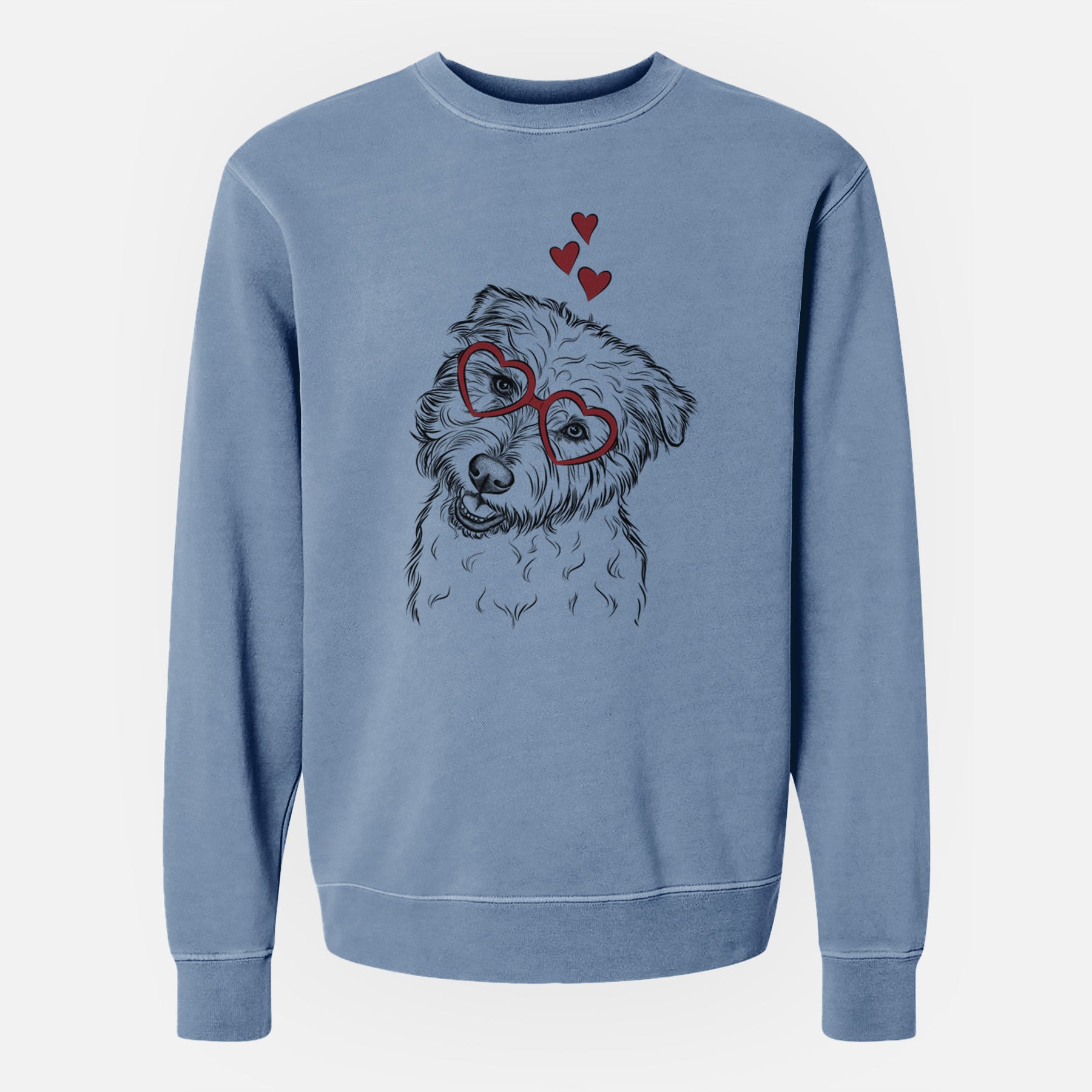 Valentine Duffy the Glen of Imaal Terrier - Unisex Pigment Dyed Crew Sweatshirt