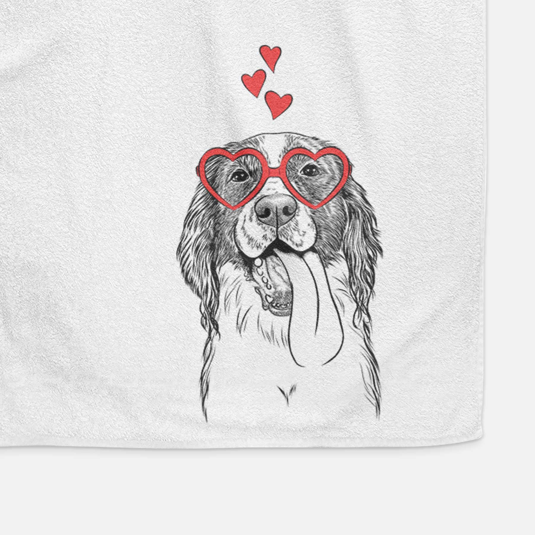 Duke the English Springer Spaniel Decorative Hand Towel