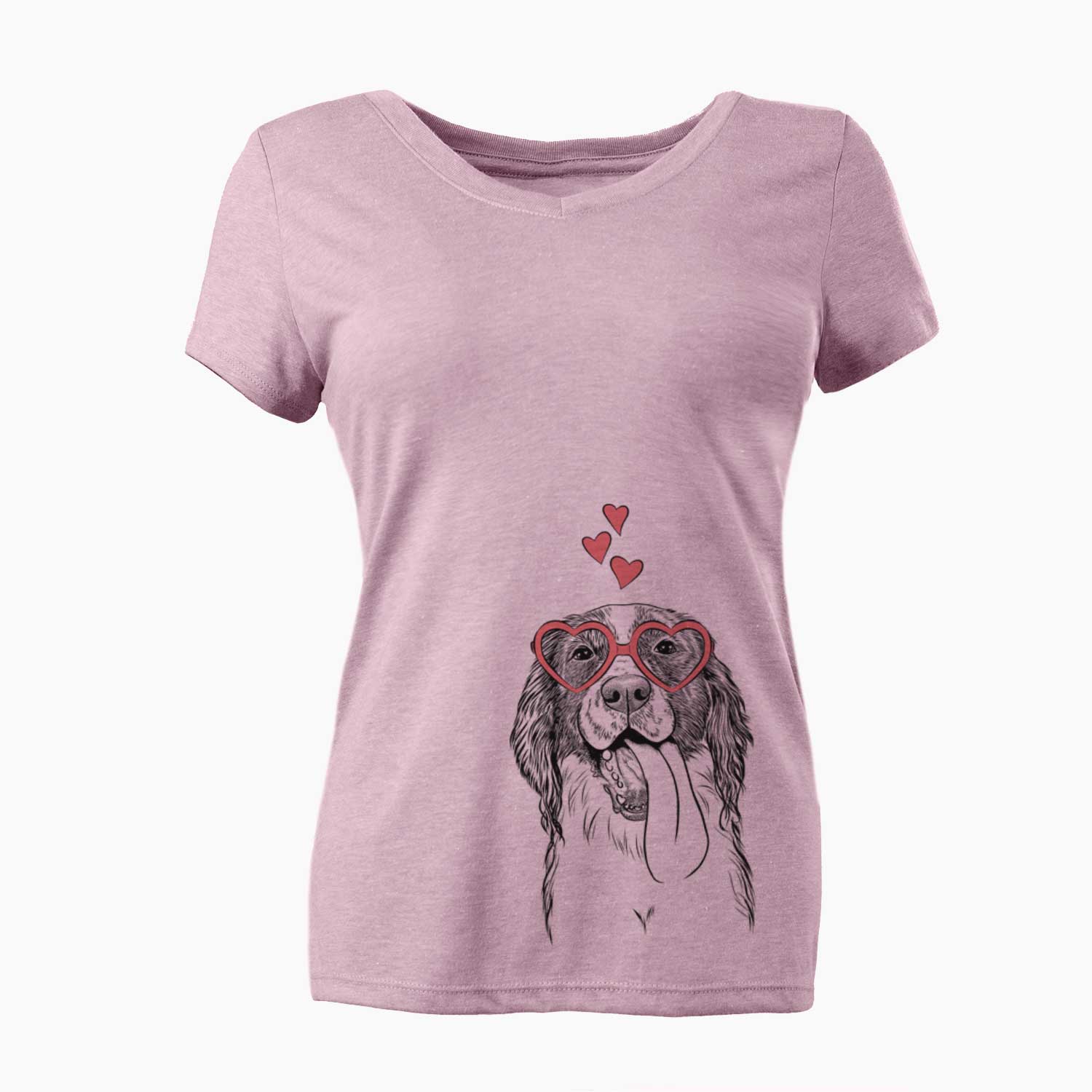 Duke the English Springer Spaniel - Women's V-neck Shirt