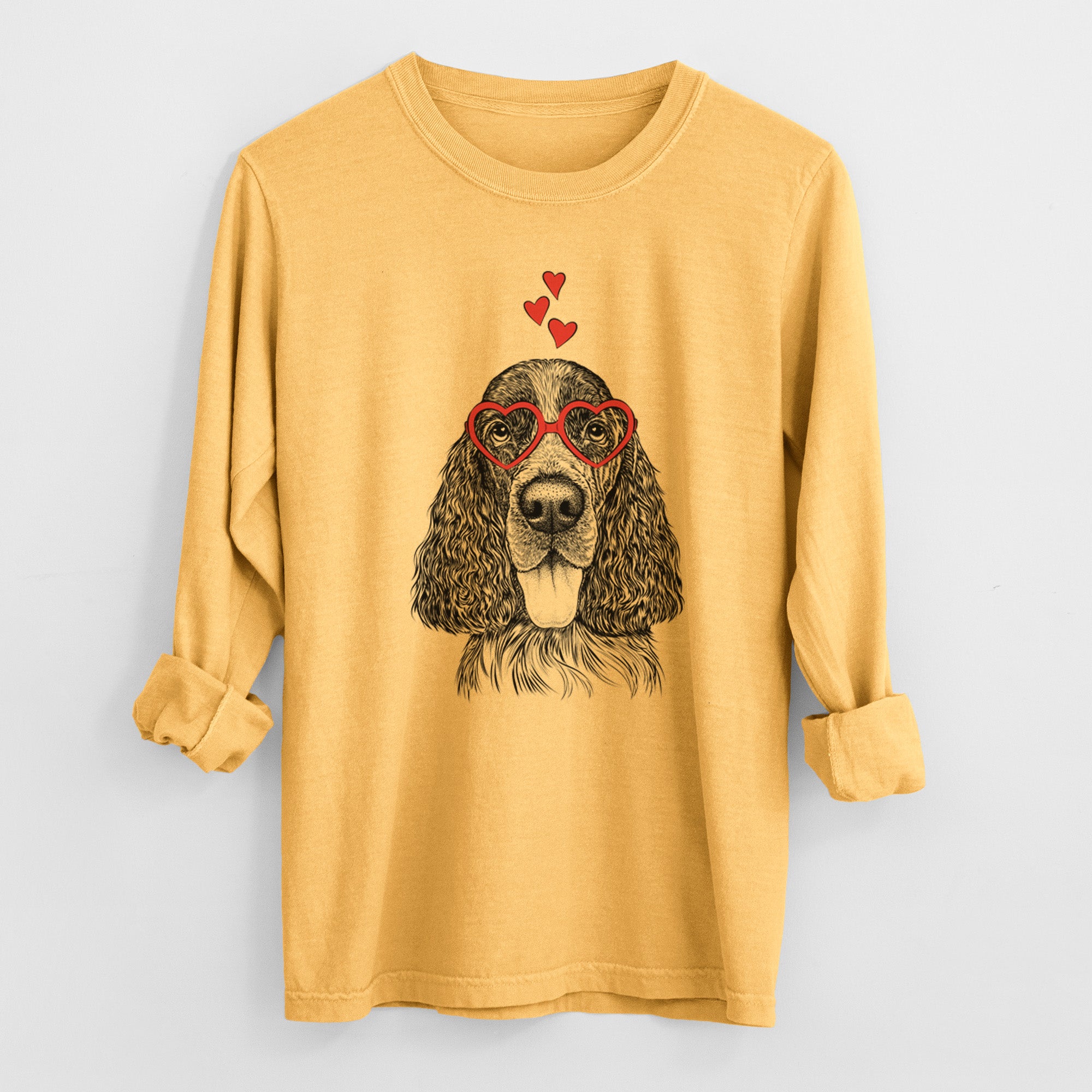 Valentine Duke the English Springer Spaniel - Heavyweight 100% Cotton Long Sleeve