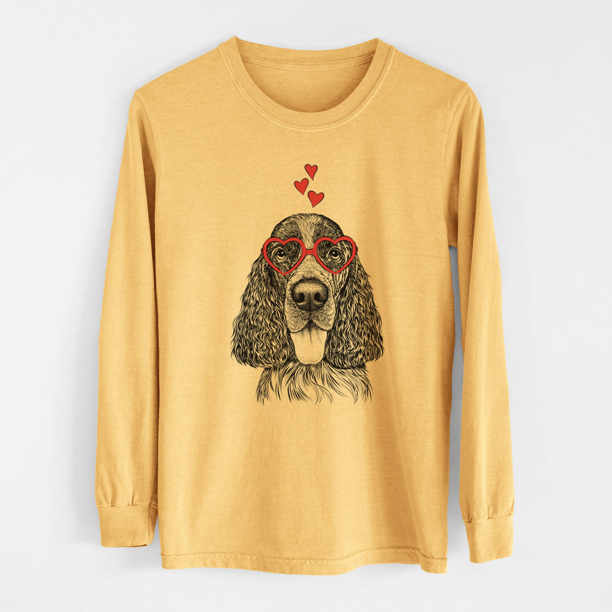 Valentine Duke the English Springer Spaniel - Heavyweight 100% Cotton Long Sleeve