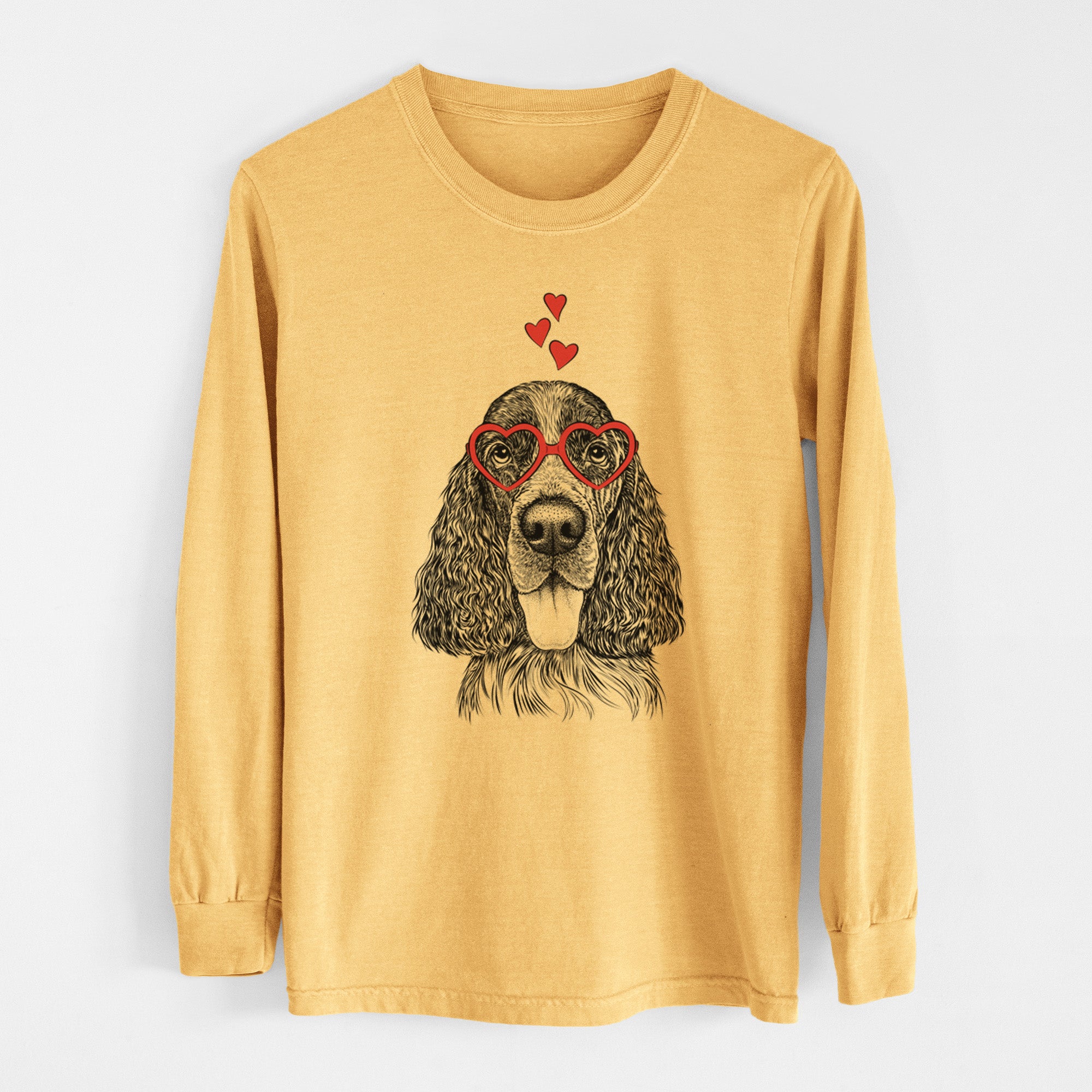 Valentine Duke the English Springer Spaniel - Heavyweight 100% Cotton Long Sleeve