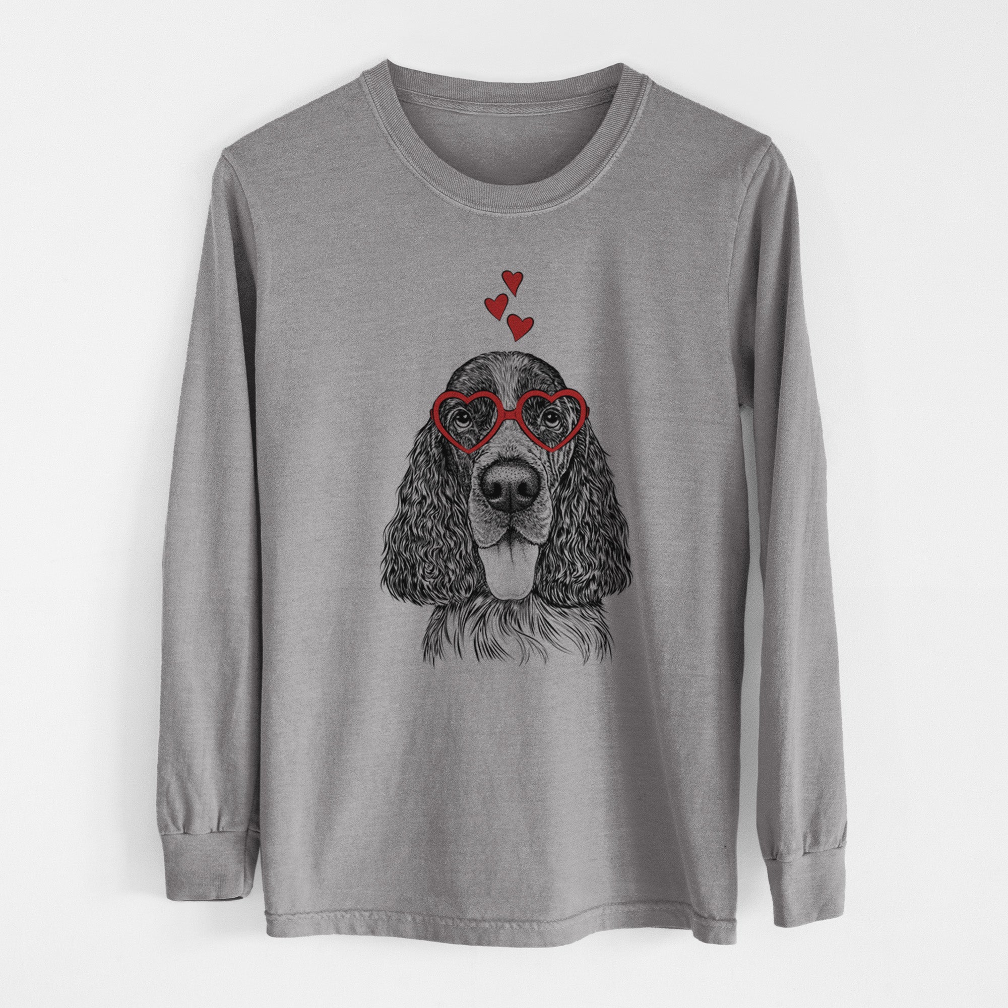 Valentine Duke the English Springer Spaniel - Heavyweight 100% Cotton Long Sleeve