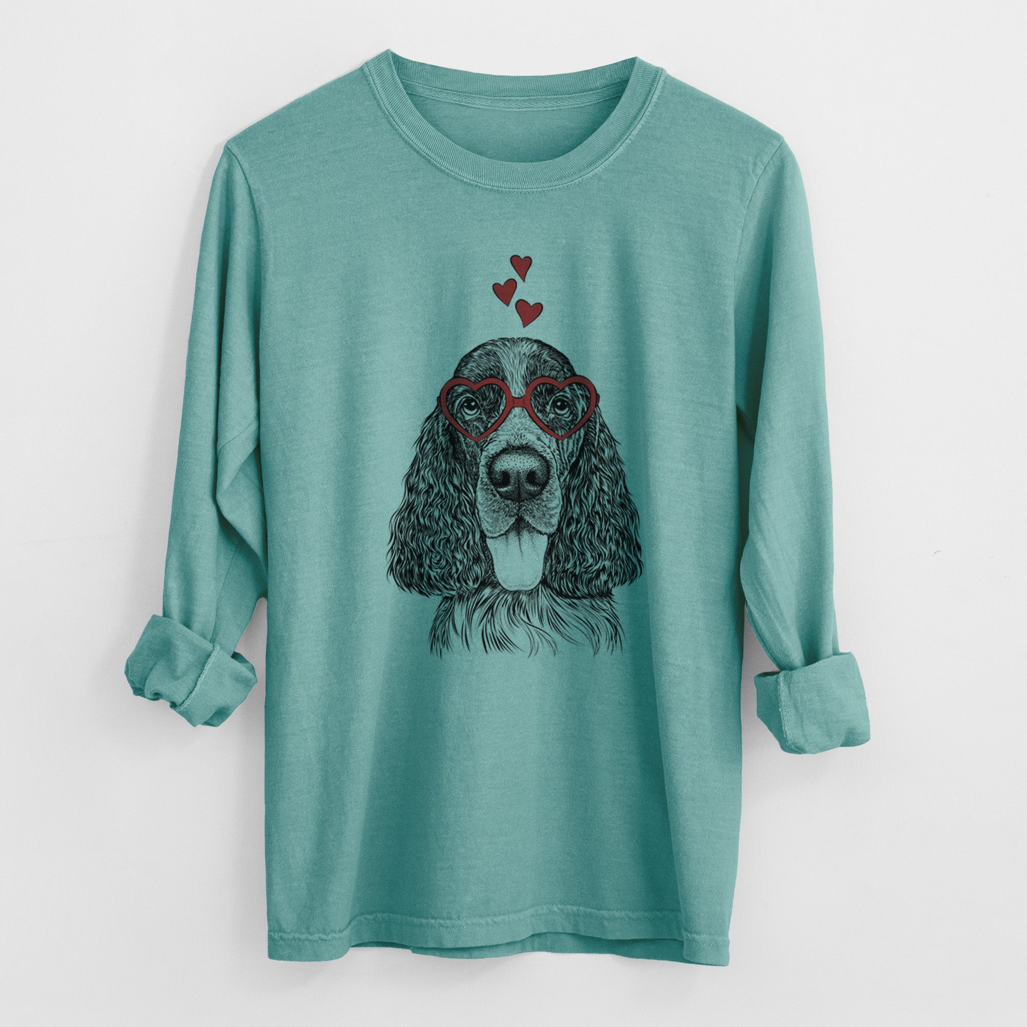 Valentine Duke the English Springer Spaniel - Heavyweight 100% Cotton Long Sleeve