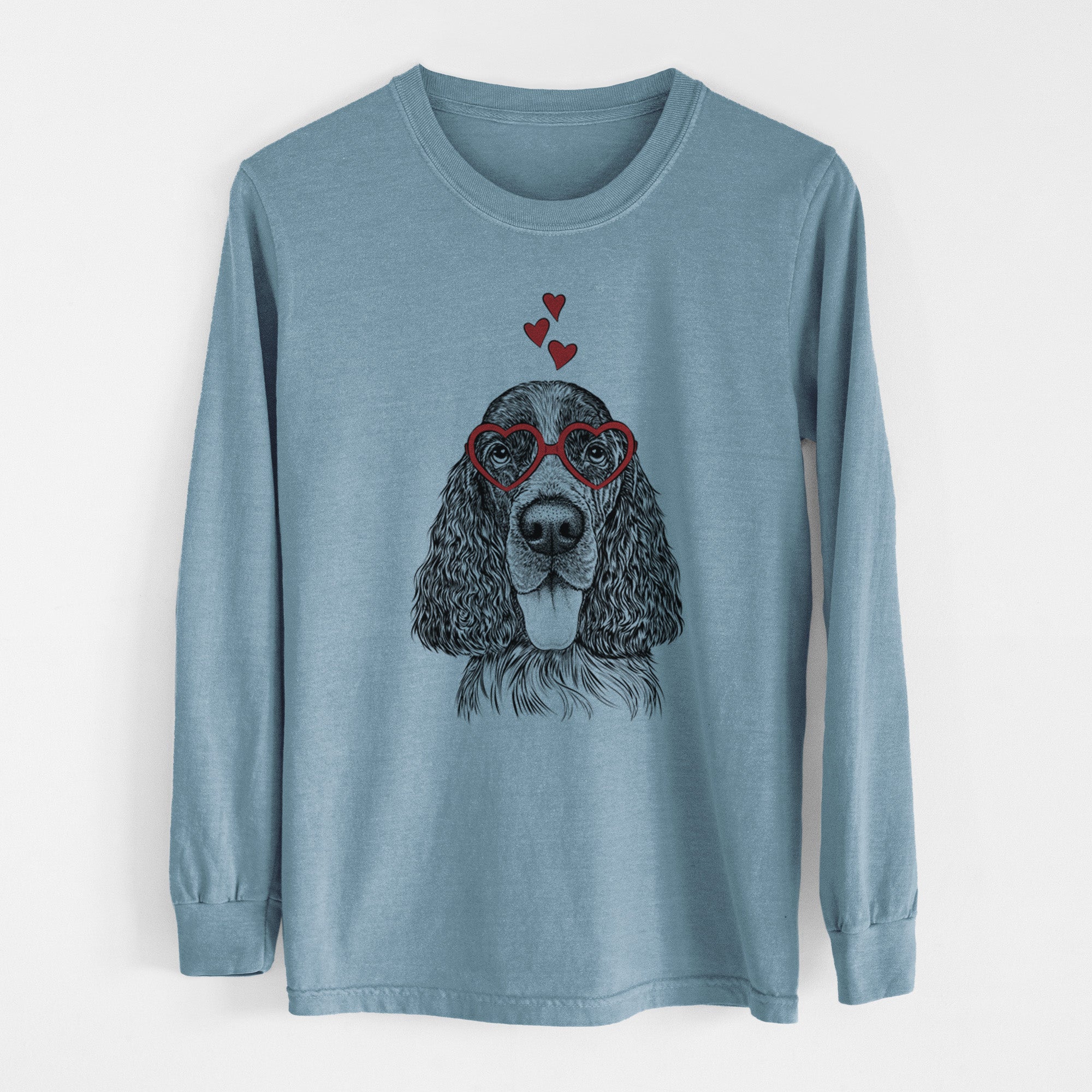 Valentine Duke the English Springer Spaniel - Heavyweight 100% Cotton Long Sleeve