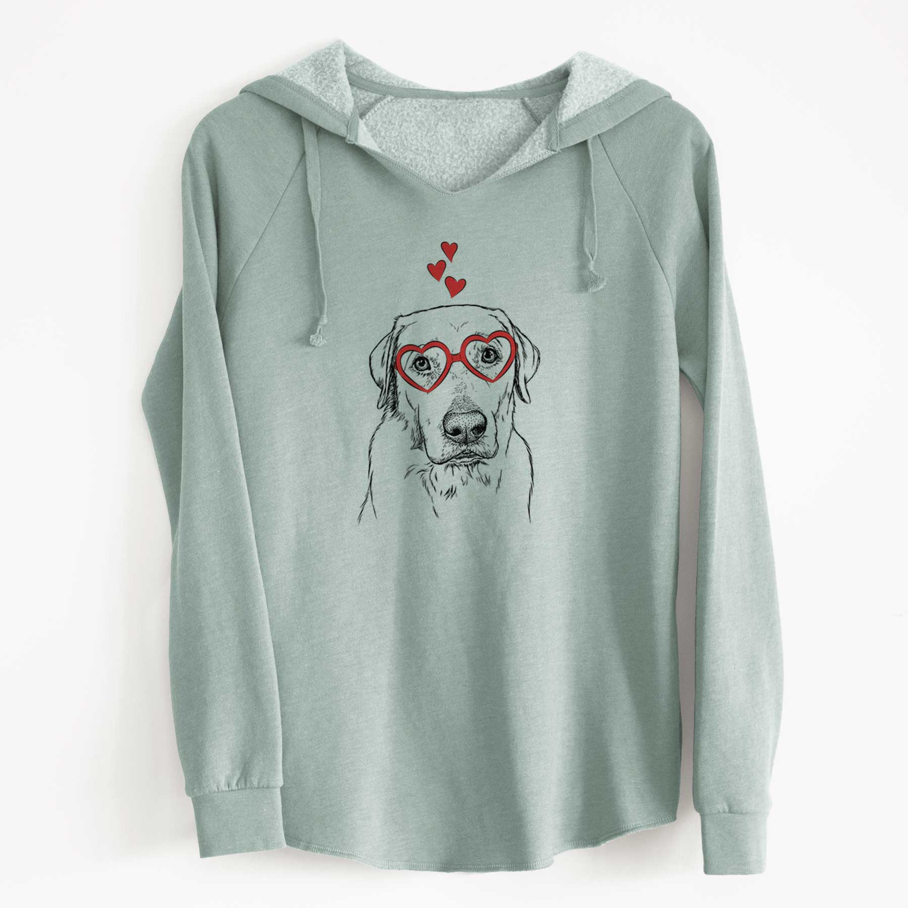 Valentine Duke the Yellow Lab - Cali Wave Hooded Sweatshirt