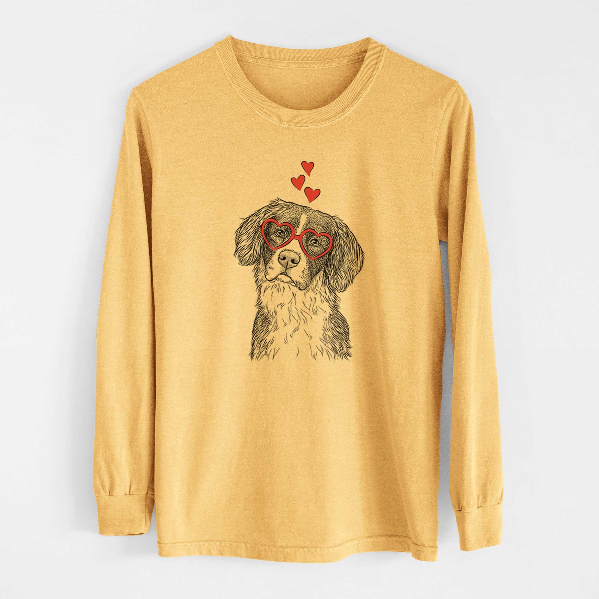 Valentine Dulce  the Drentsche Patrijshond - Heavyweight 100% Cotton Long Sleeve