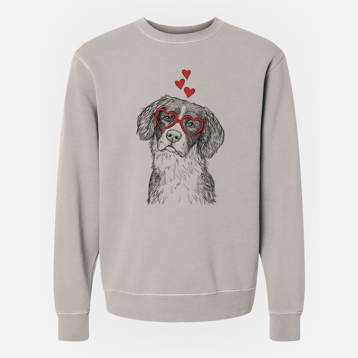 Valentine Dulce  the Drentsche Patrijshond - Unisex Pigment Dyed Crew Sweatshirt