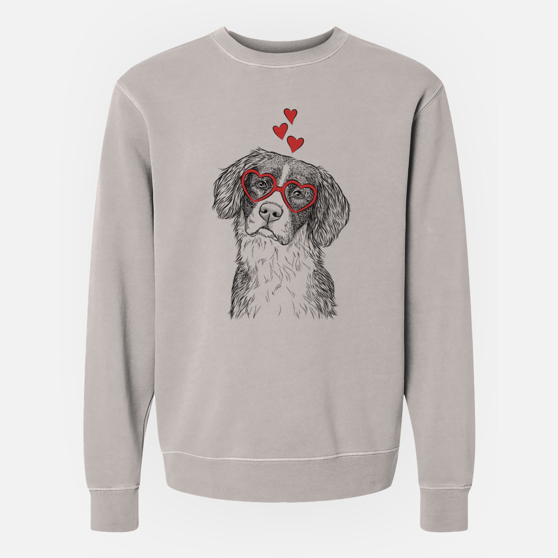 Valentine Dulce  the Drentsche Patrijshond - Unisex Pigment Dyed Crew Sweatshirt