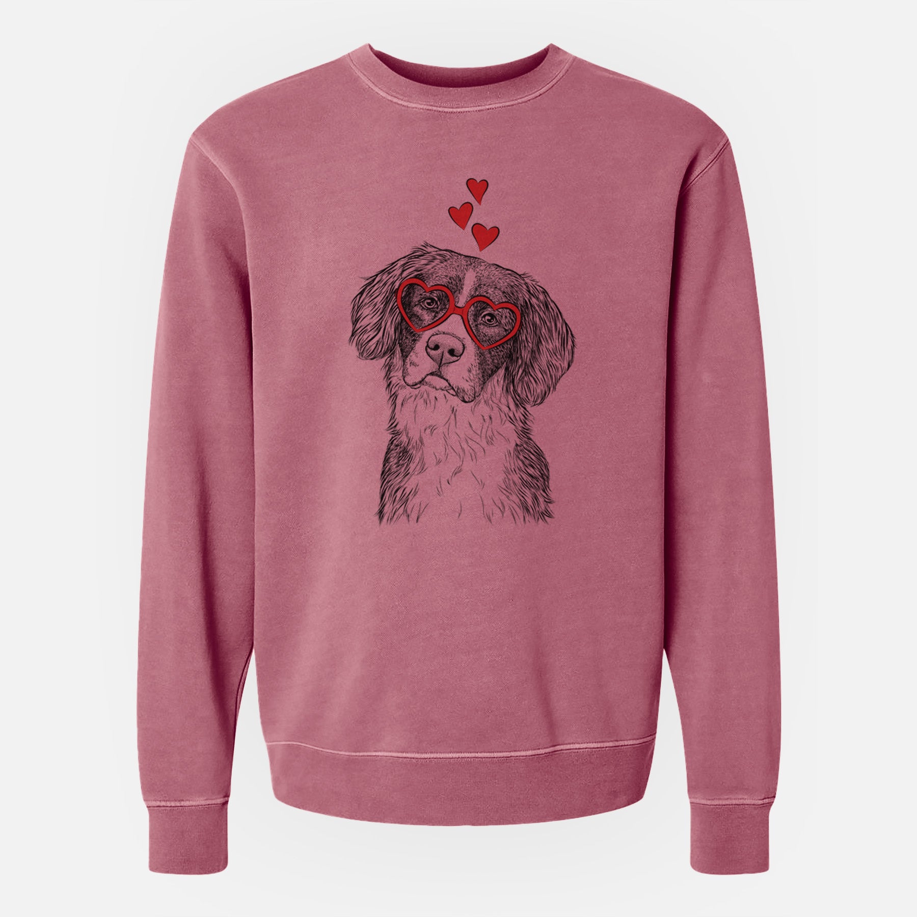 Valentine Dulce  the Drentsche Patrijshond - Unisex Pigment Dyed Crew Sweatshirt