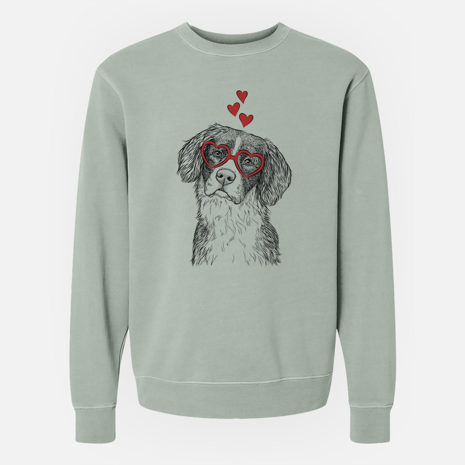 Valentine Dulce  the Drentsche Patrijshond - Unisex Pigment Dyed Crew Sweatshirt