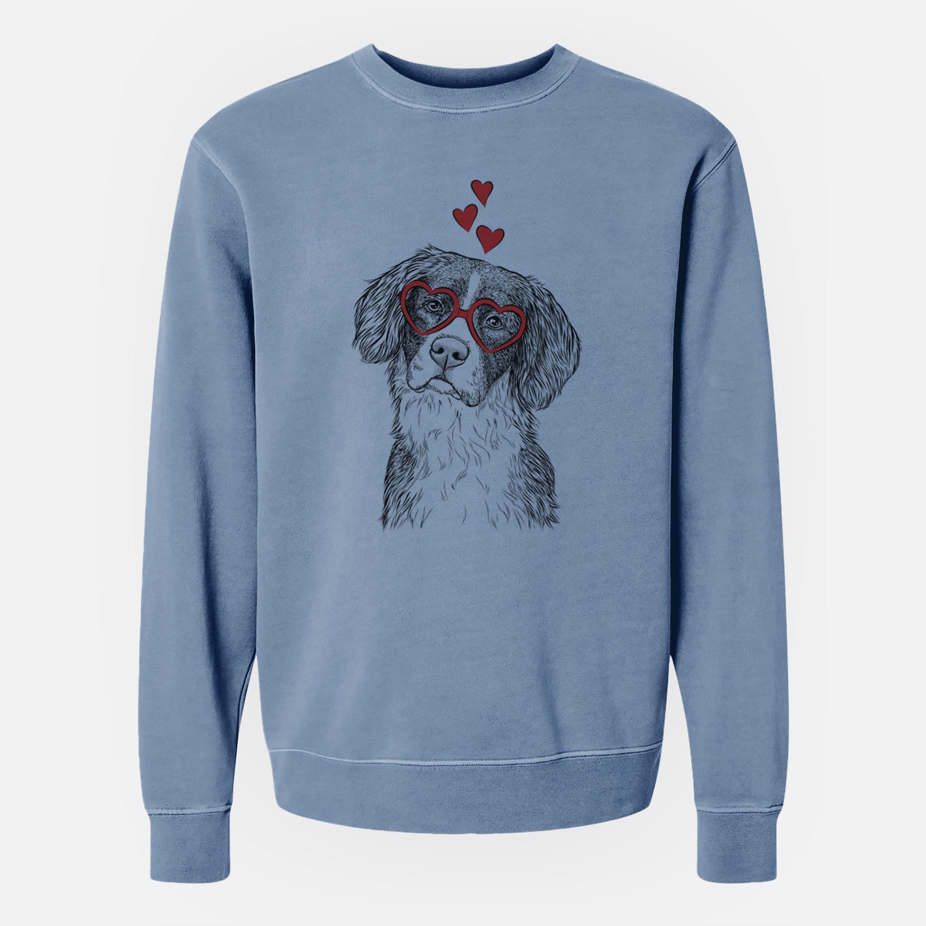 Valentine Dulce  the Drentsche Patrijshond - Unisex Pigment Dyed Crew Sweatshirt