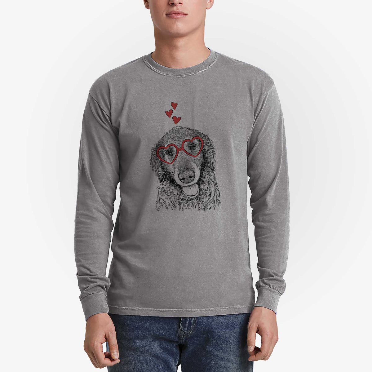 Valentine Duncan the Golden Retriever - Heavyweight 100% Cotton Long Sleeve