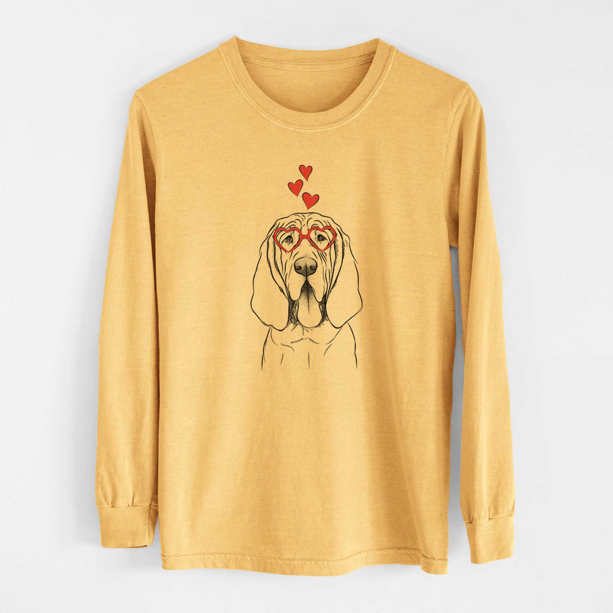 Valentine Earl the Bloodhound - Heavyweight 100% Cotton Long Sleeve