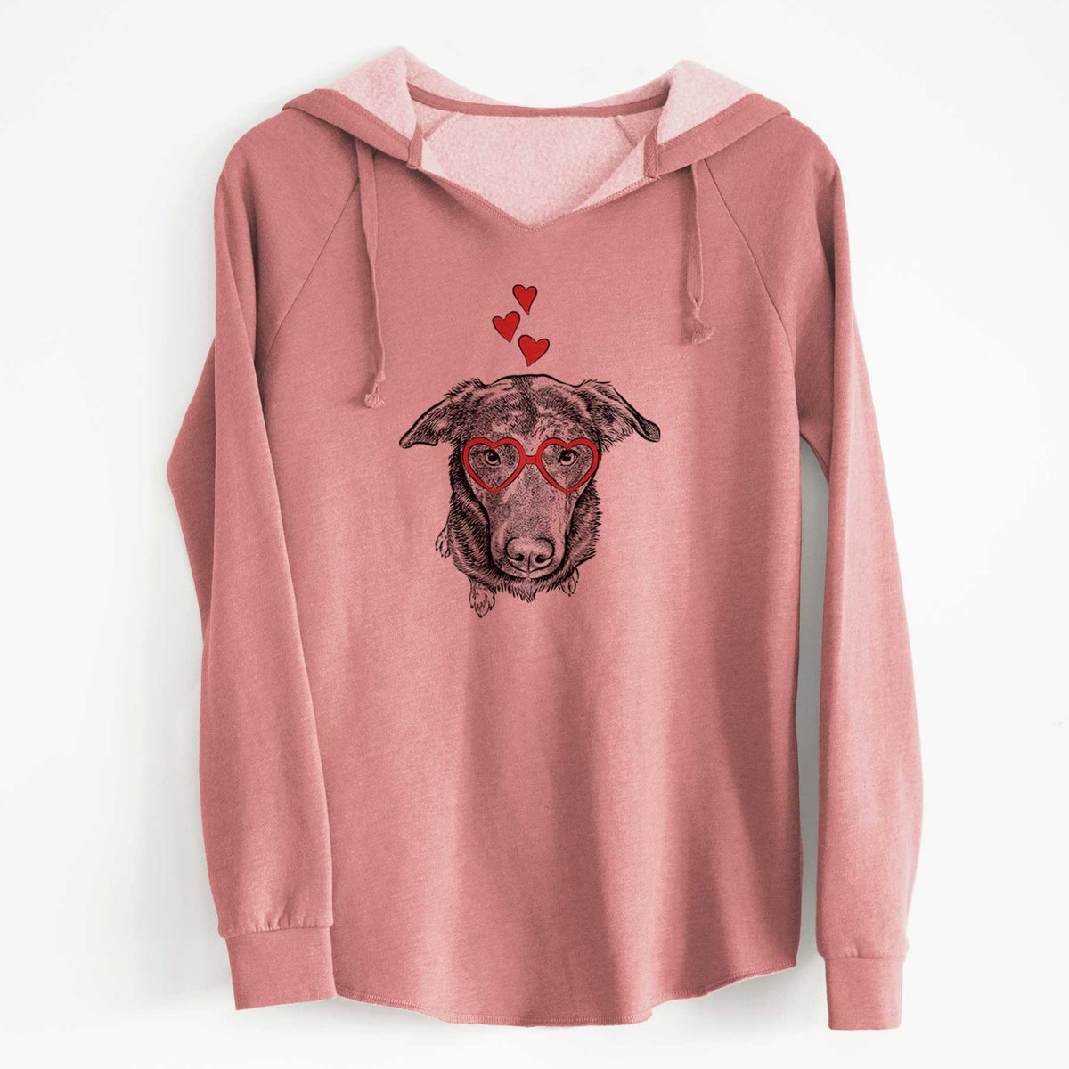 Valentine Echo the Pitbull Beagle Mix - Cali Wave Hooded Sweatshirt