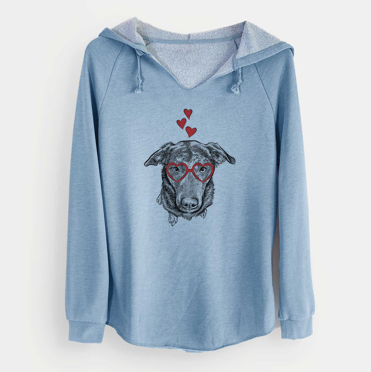 Valentine Echo the Pitbull Beagle Mix - Cali Wave Hooded Sweatshirt
