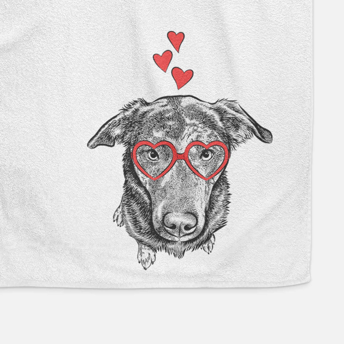 Echo the Pitbull Beagle Mix Decorative Hand Towel