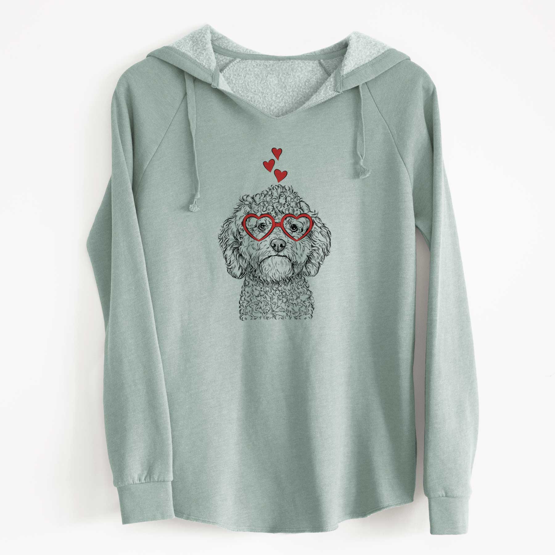 Valentine Edgar the Shihpoo - Cali Wave Hooded Sweatshirt