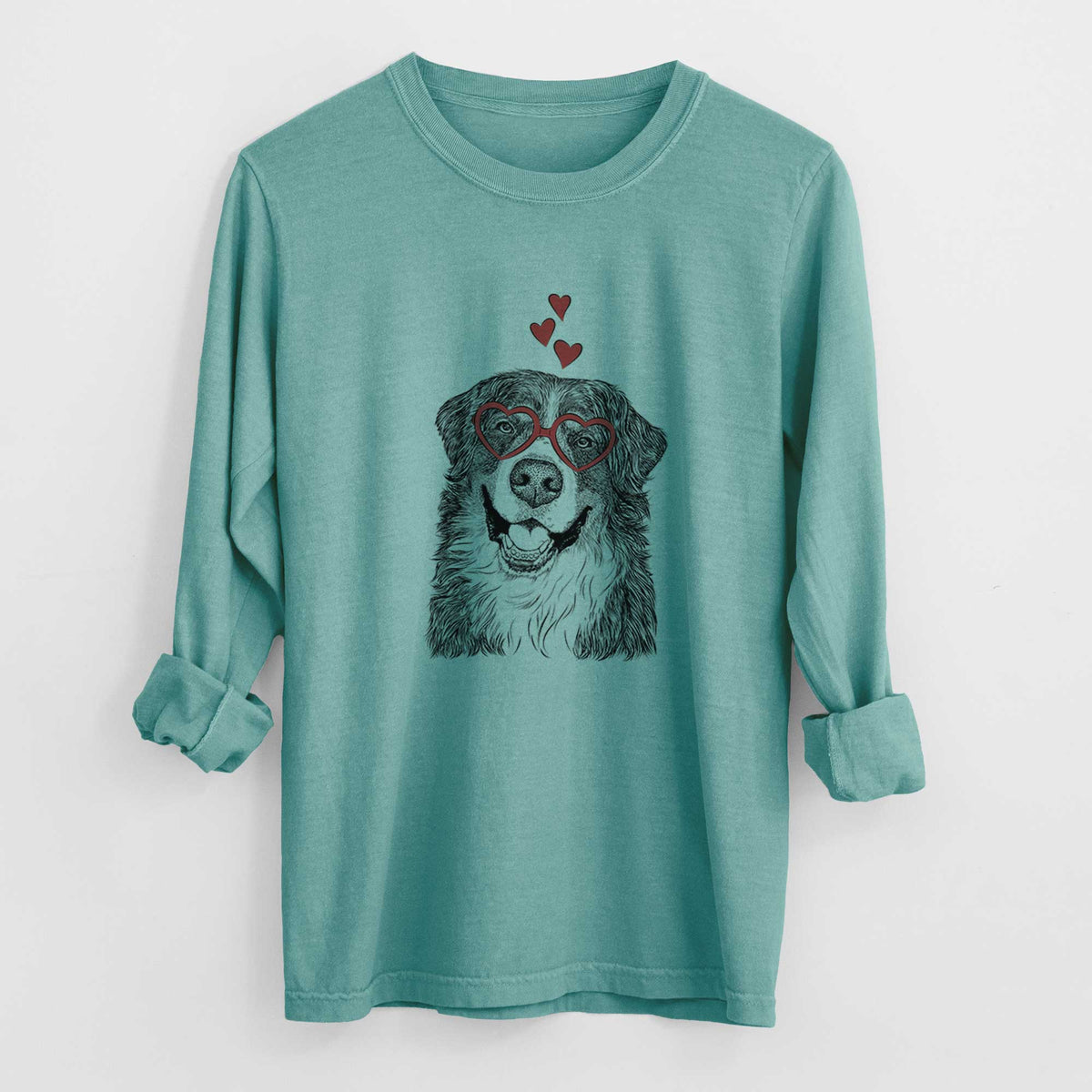 Valentine Eiger the Bernese Mountain Dog - Heavyweight 100% Cotton Long Sleeve