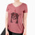 Valentine Eiger the Bernese Mountain Dog - Women's V-neck Shirt