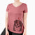 Valentine Eiger the Bernese Mountain Dog - Women's V-neck Shirt