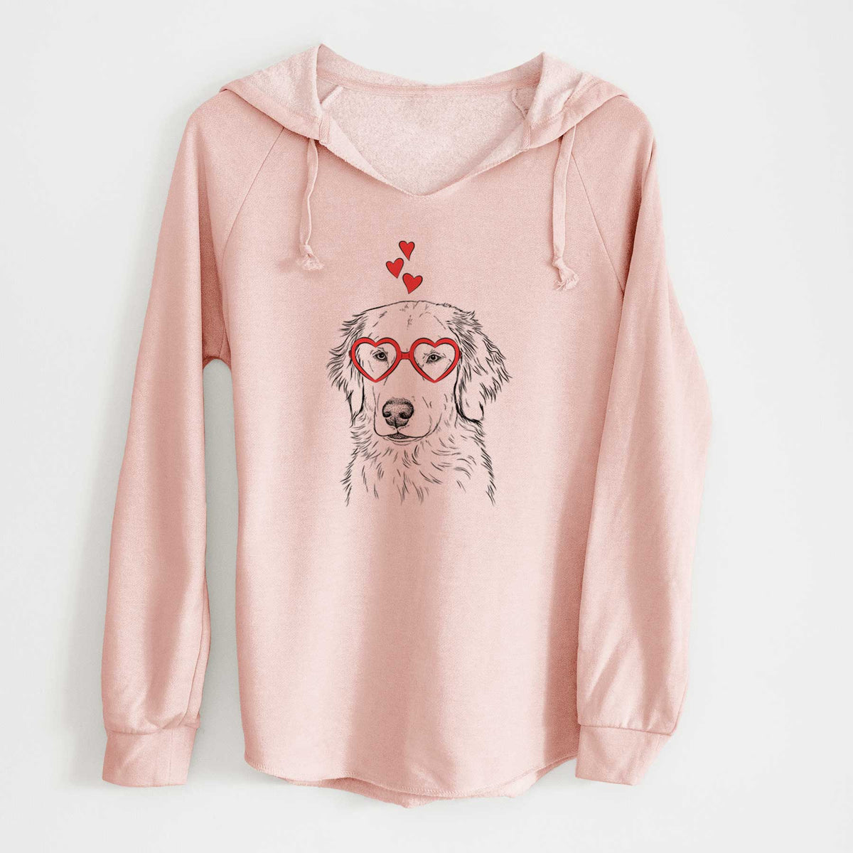 Valentine Eli the Golden Retriever - Cali Wave Hooded Sweatshirt