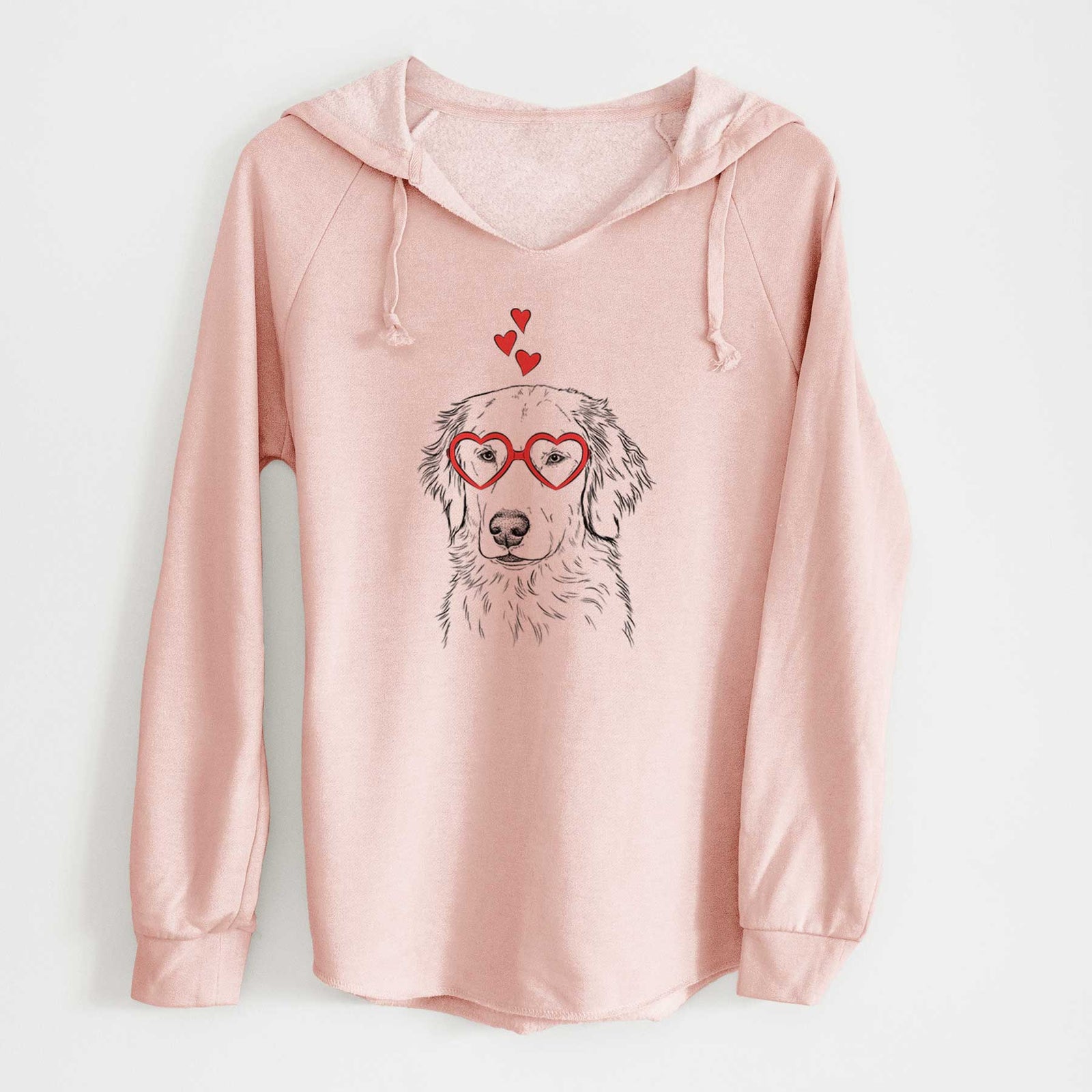 Valentine Eli the Golden Retriever - Cali Wave Hooded Sweatshirt