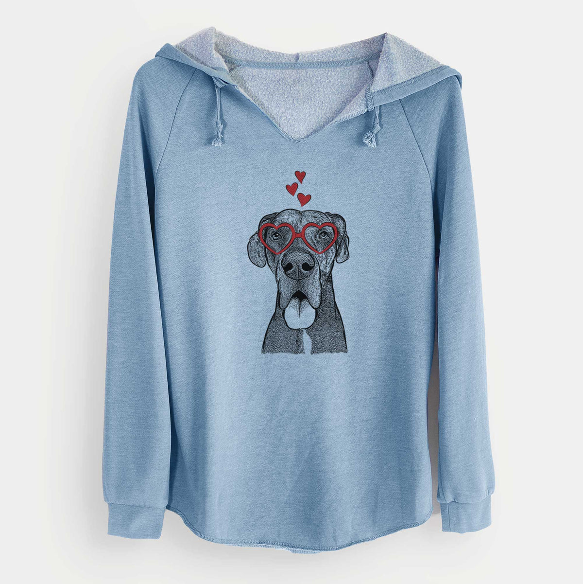 Valentine Eli the Great Dane - Cali Wave Hooded Sweatshirt
