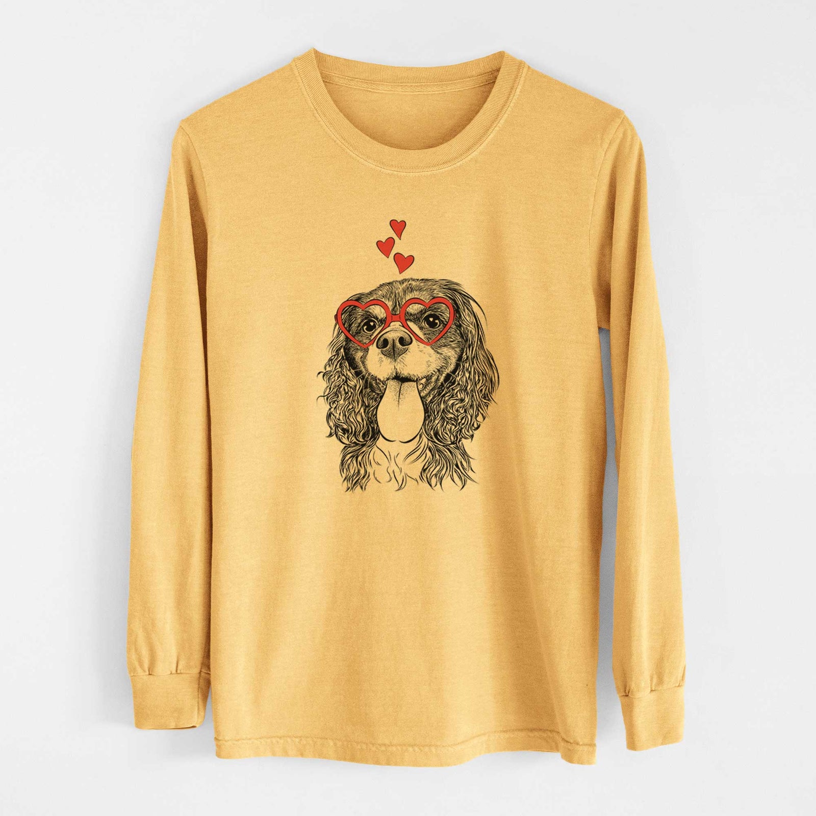Valentine Elizabeth the Cavalier King Charles Spaniel - Heavyweight 100% Cotton Long Sleeve