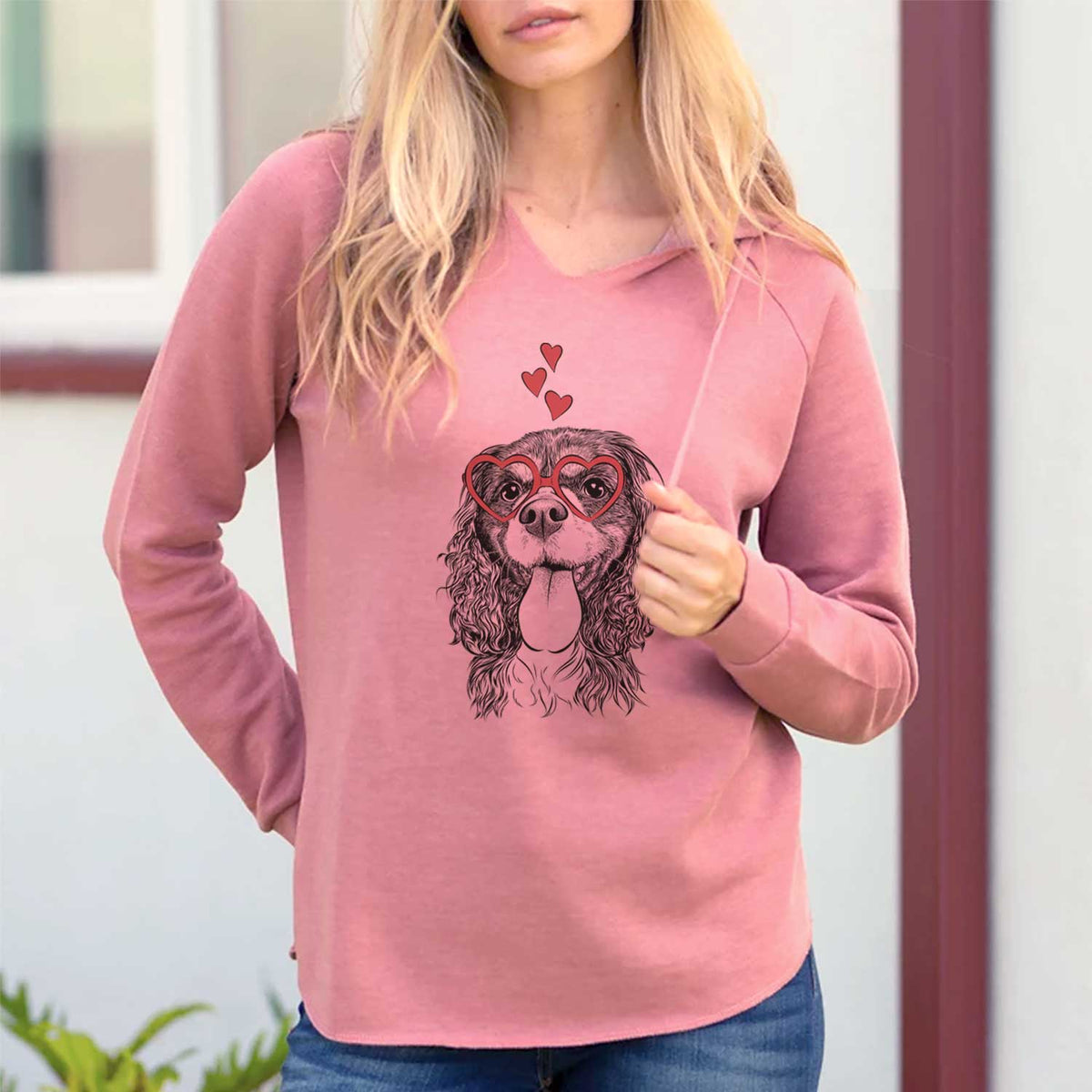 Valentine Elizabeth the Cavalier King Charles Spaniel - Cali Wave Hooded Sweatshirt