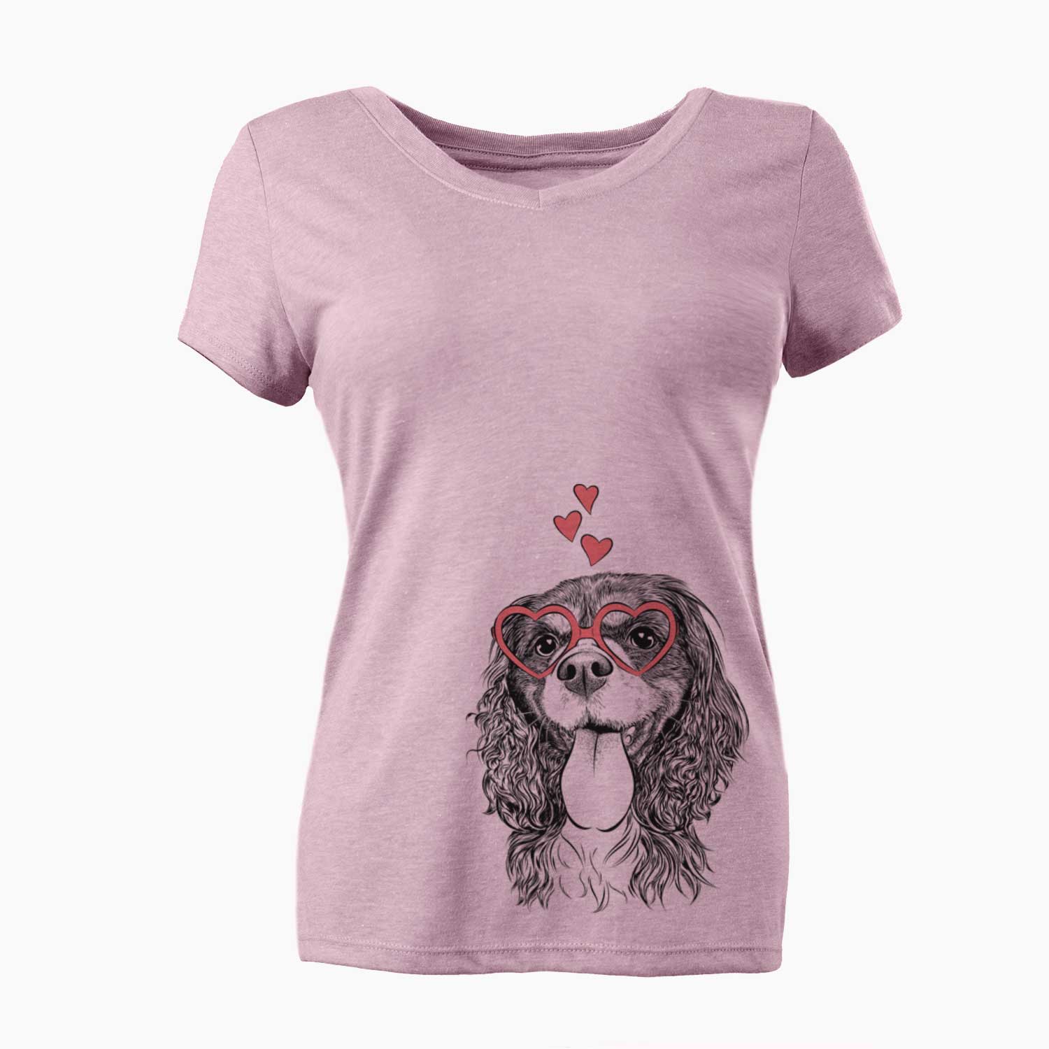 Elizabeth the Cavalier King Charles Spaniel - Women's V-neck Shirt