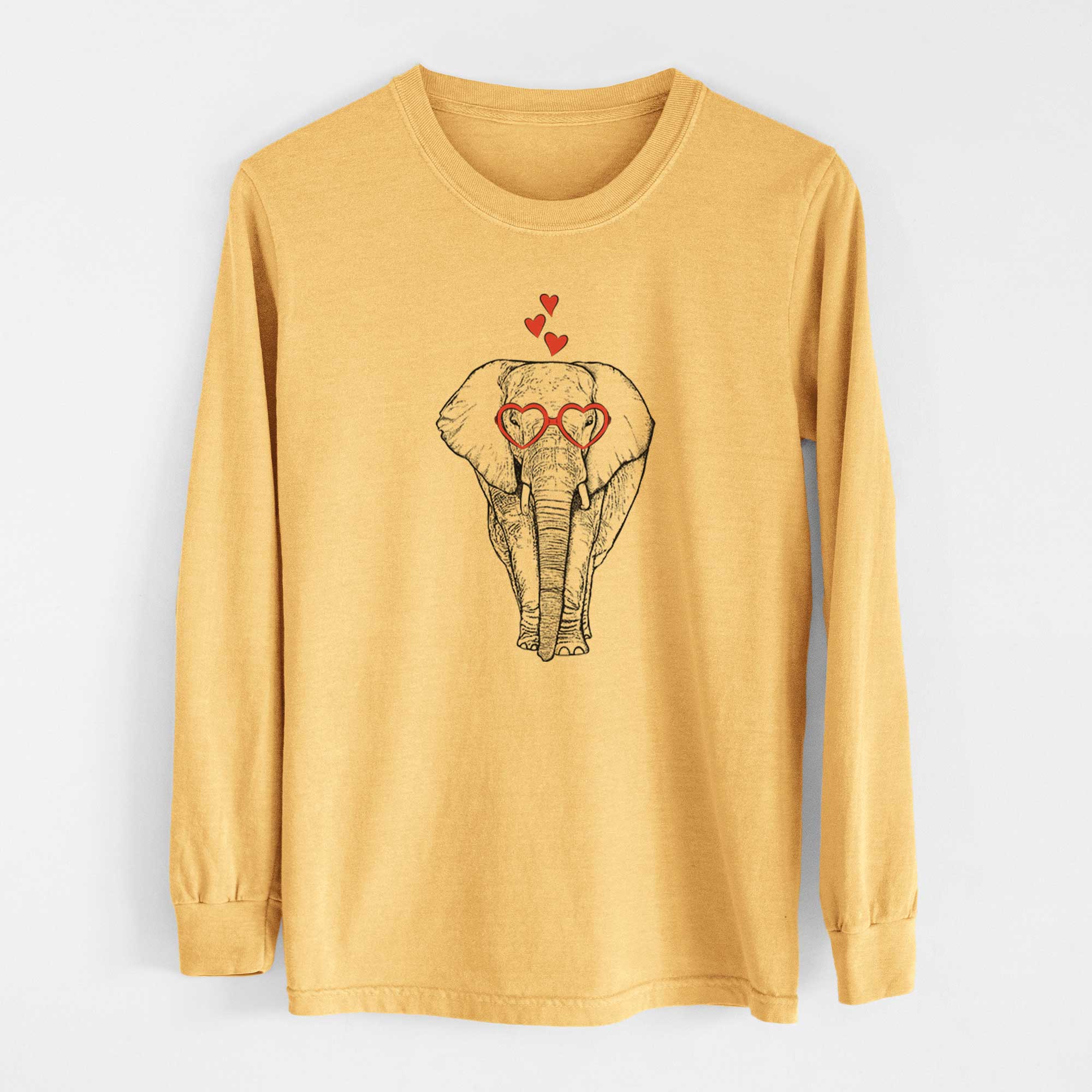 Valentine Ella the Elephant - Heavyweight 100% Cotton Long Sleeve