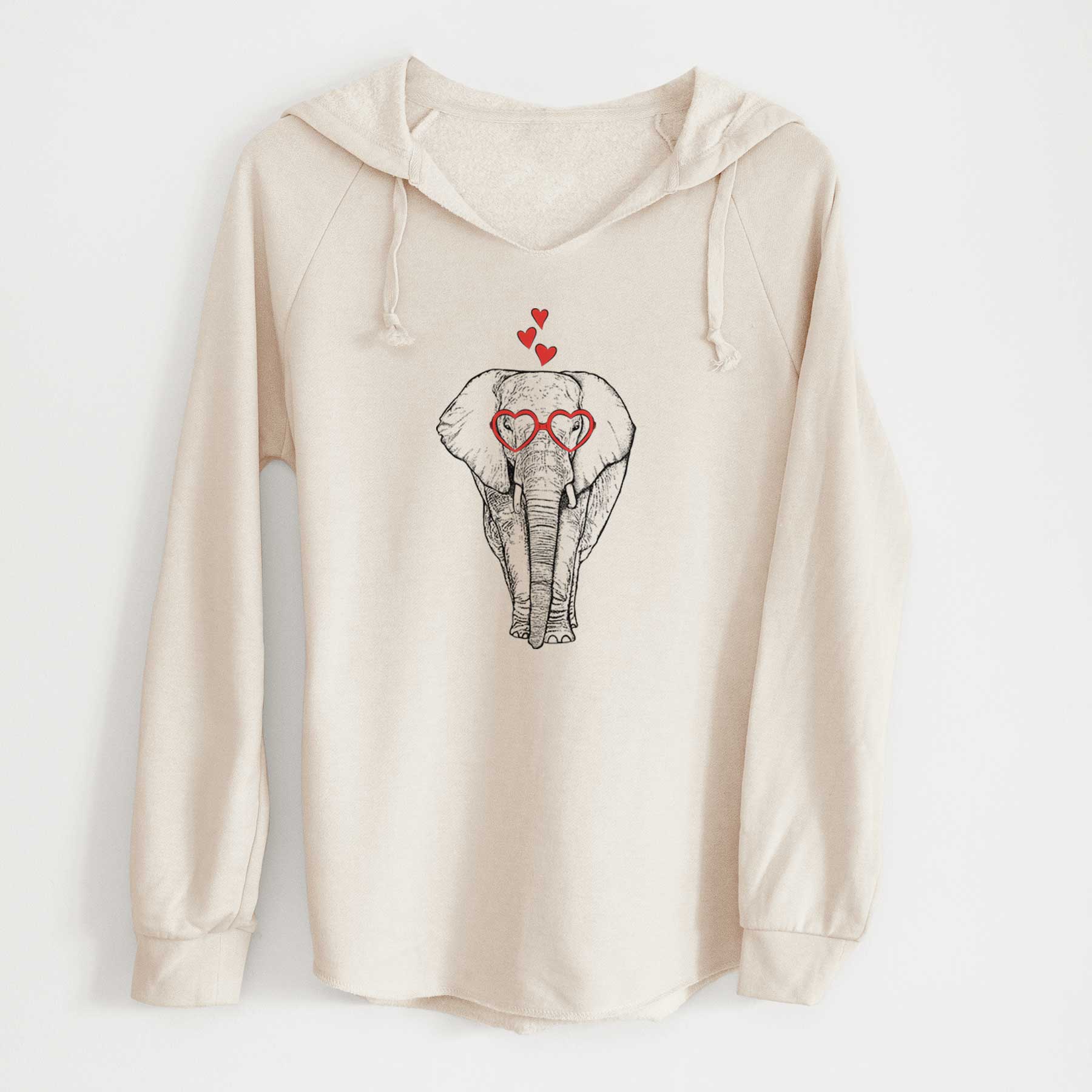 Valentine Ella the Elephant - Cali Wave Hooded Sweatshirt