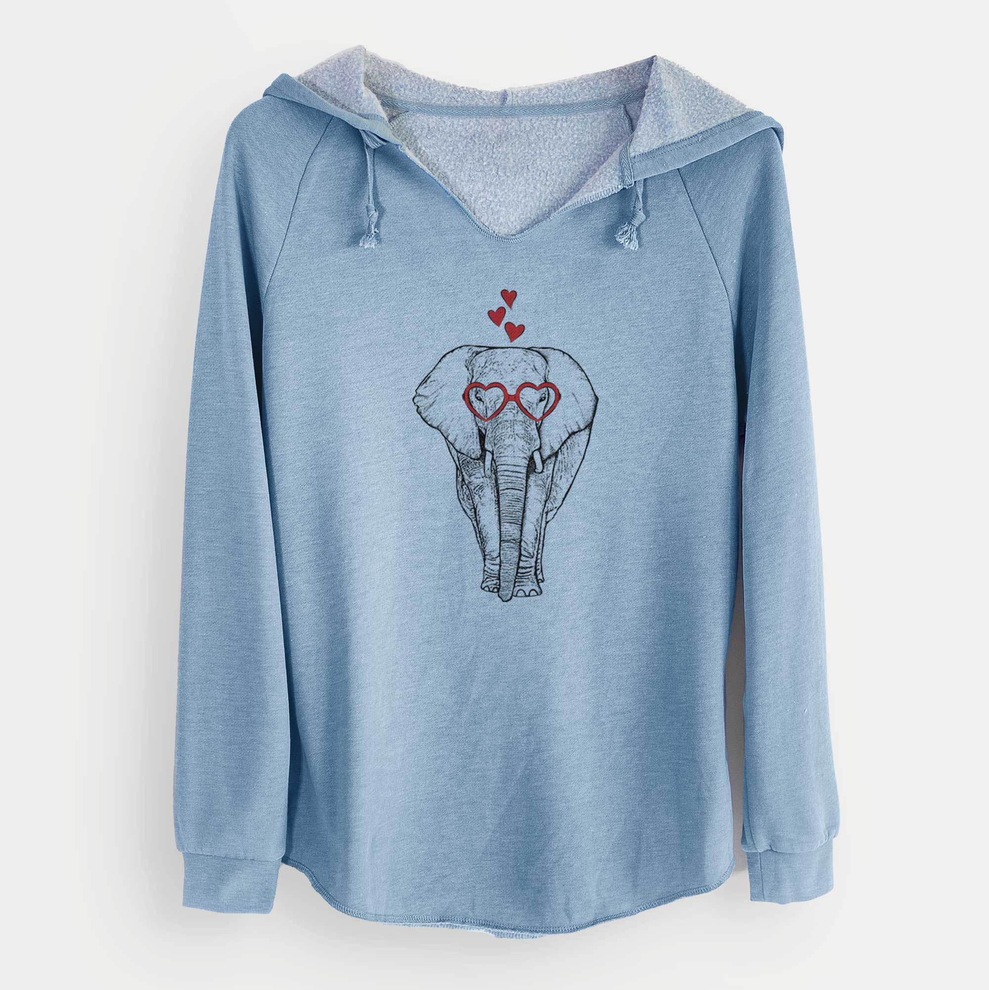 Valentine Ella the Elephant - Cali Wave Hooded Sweatshirt