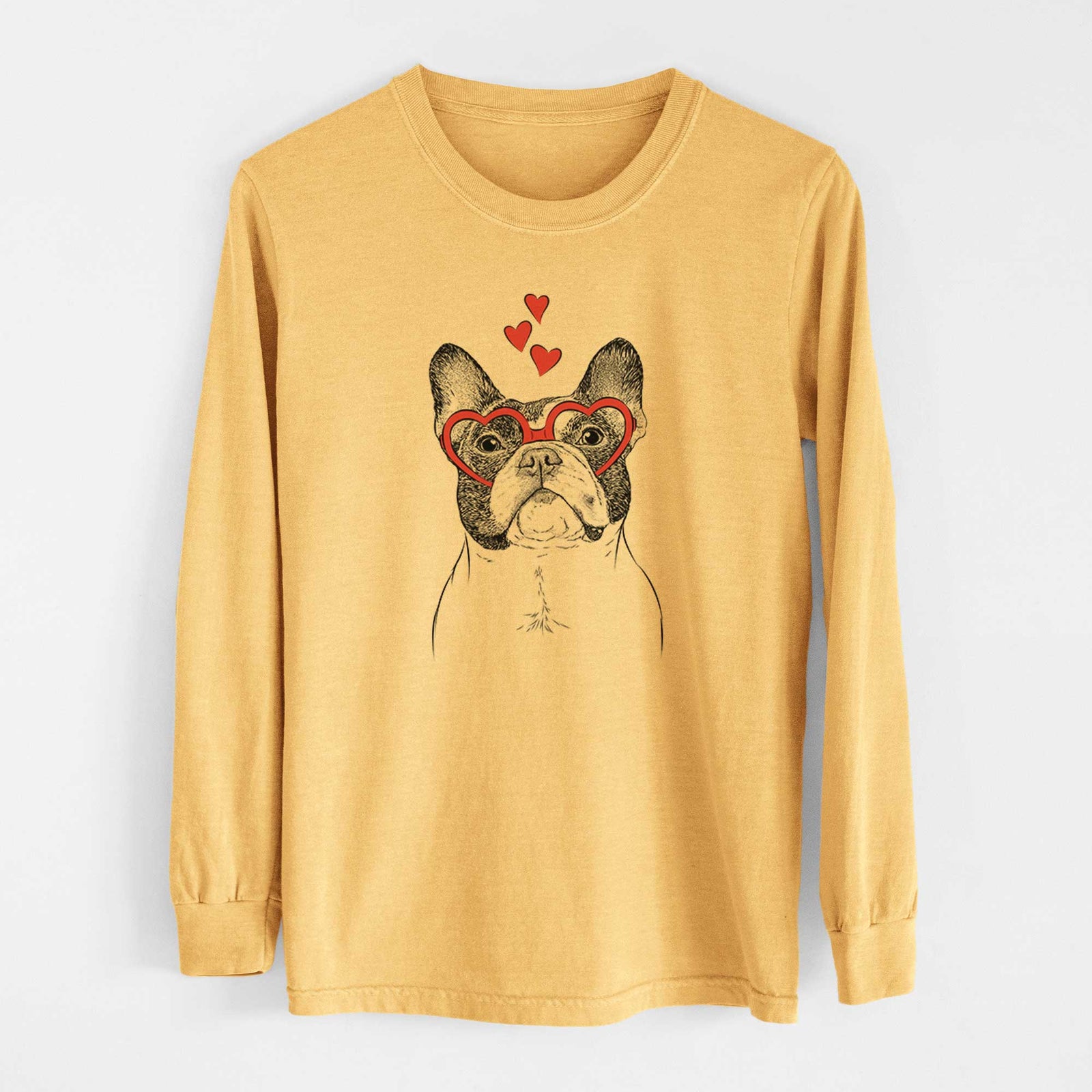 Valentine Ella the French Bulldog - Heavyweight 100% Cotton Long Sleeve