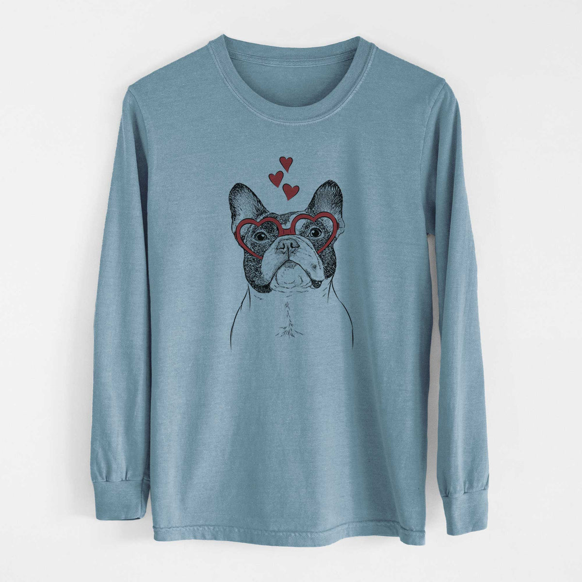 Valentine Ella the French Bulldog - Heavyweight 100% Cotton Long Sleeve