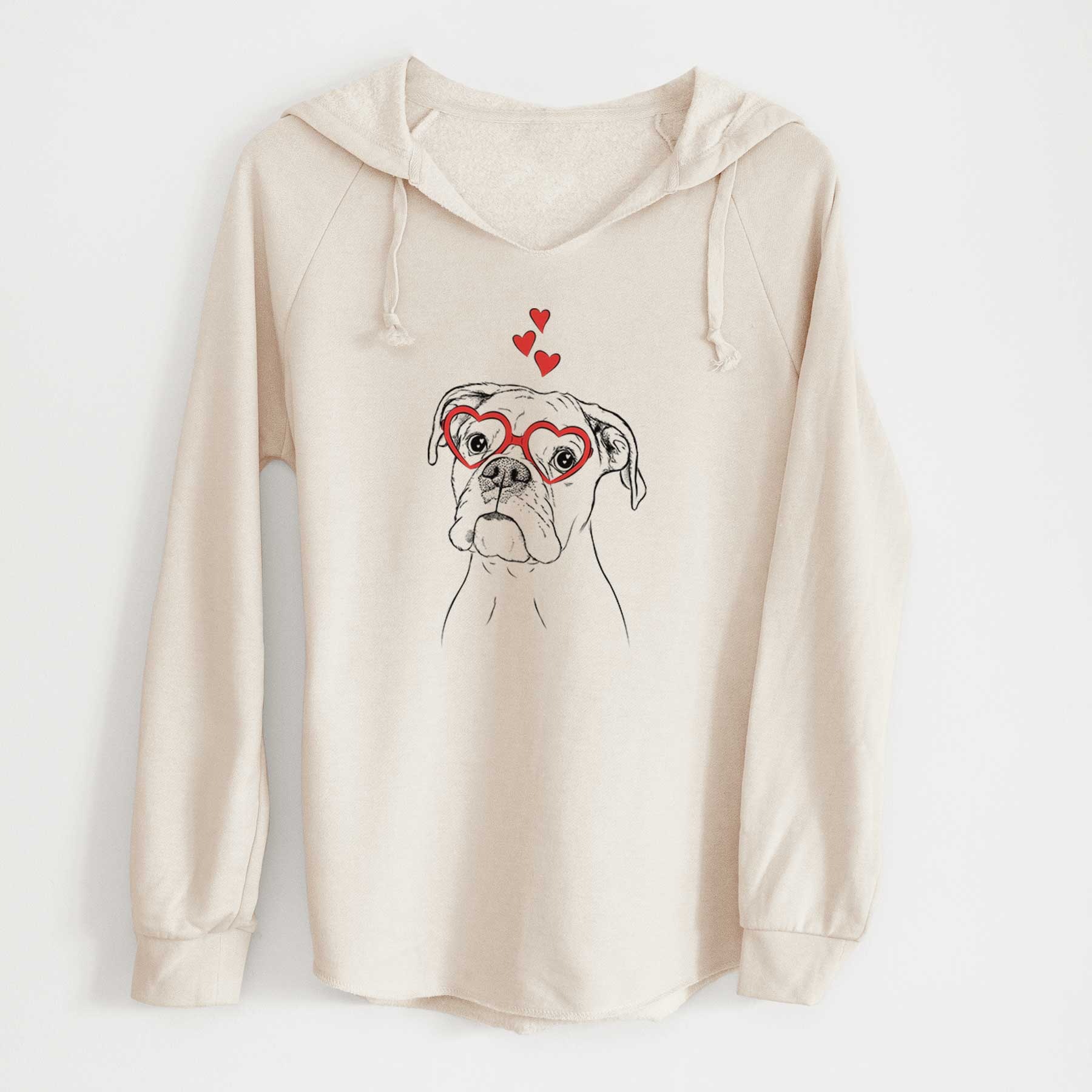 Valentine Ellie the Boxer - Cali Wave Hooded Sweatshirt