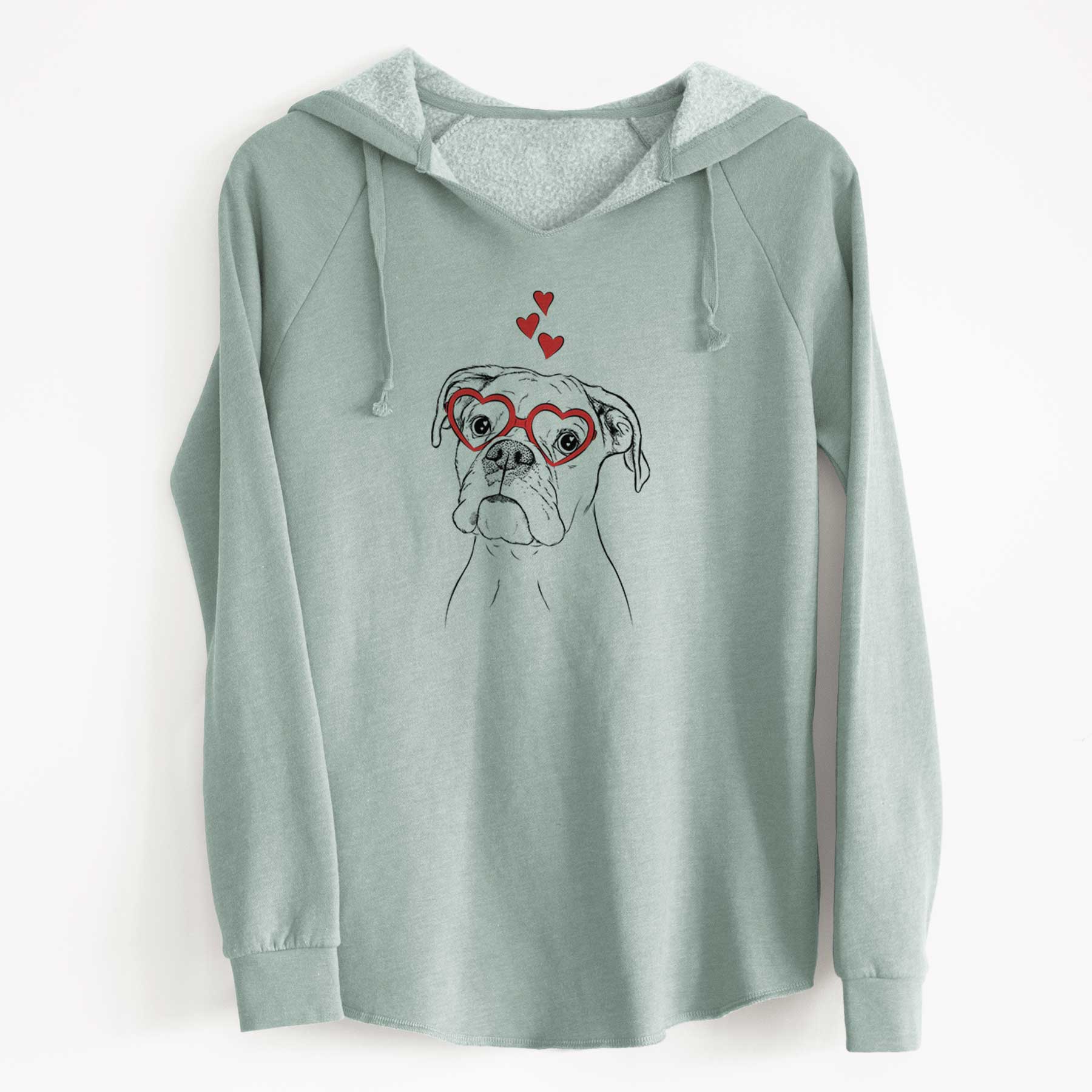 Valentine Ellie the Boxer - Cali Wave Hooded Sweatshirt